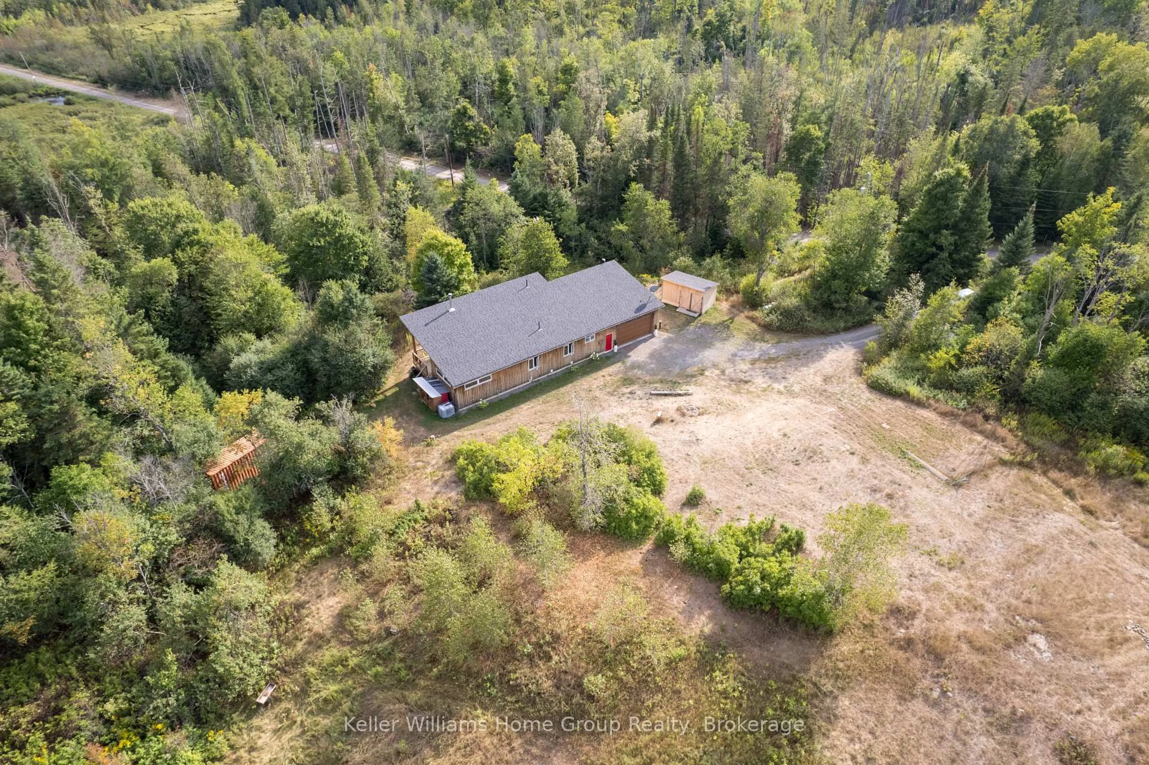 A pic from outside/outdoor area/front of a property/back of a property/a pic from drone, forest/trees view for 4863 Old Hastings Rd, Hastings Ontario K0L 1W0