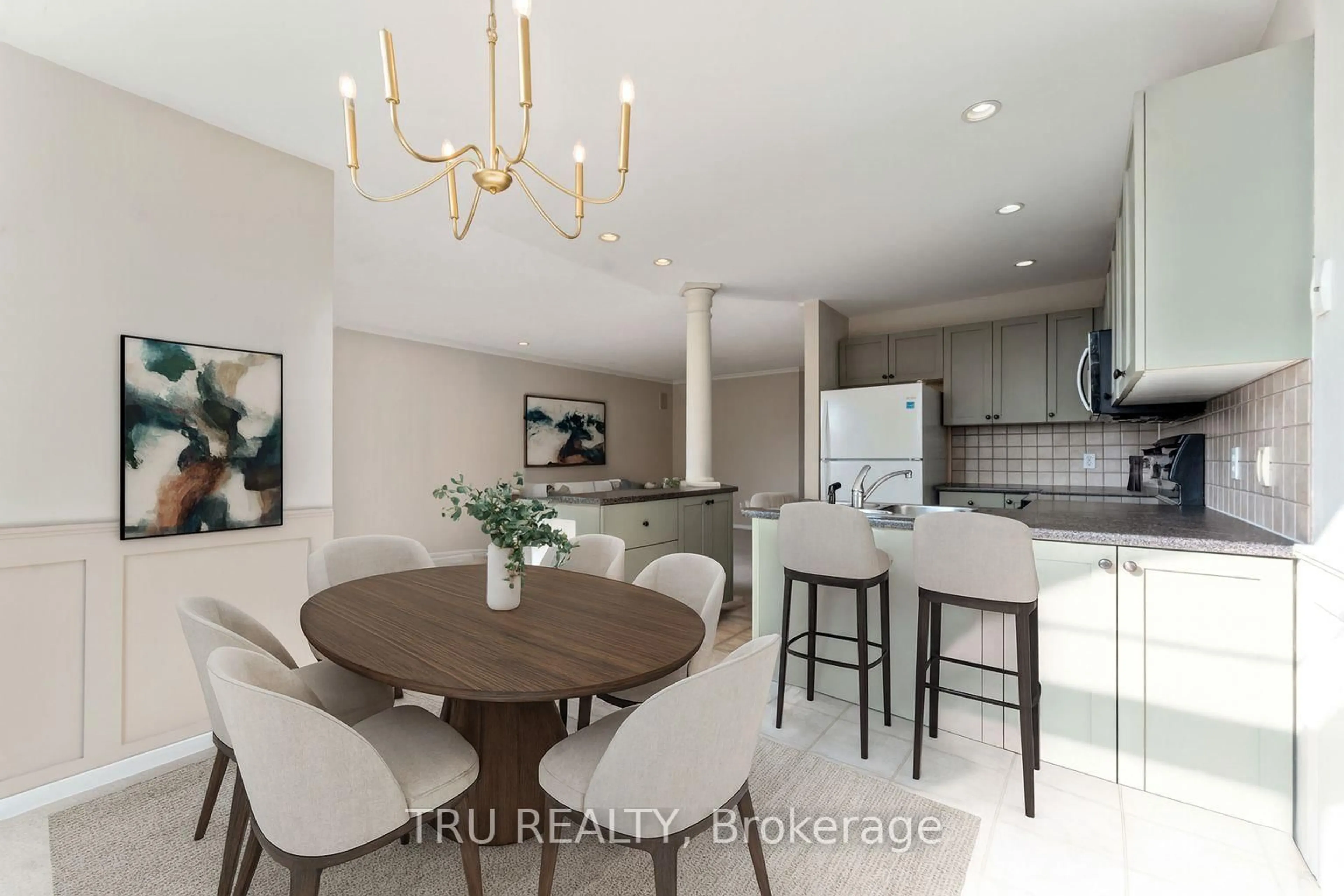 Open concept kitchen, ceramic/tile floor for 102 Southpointe Ave, Ottawa Ontario K2J 4T5