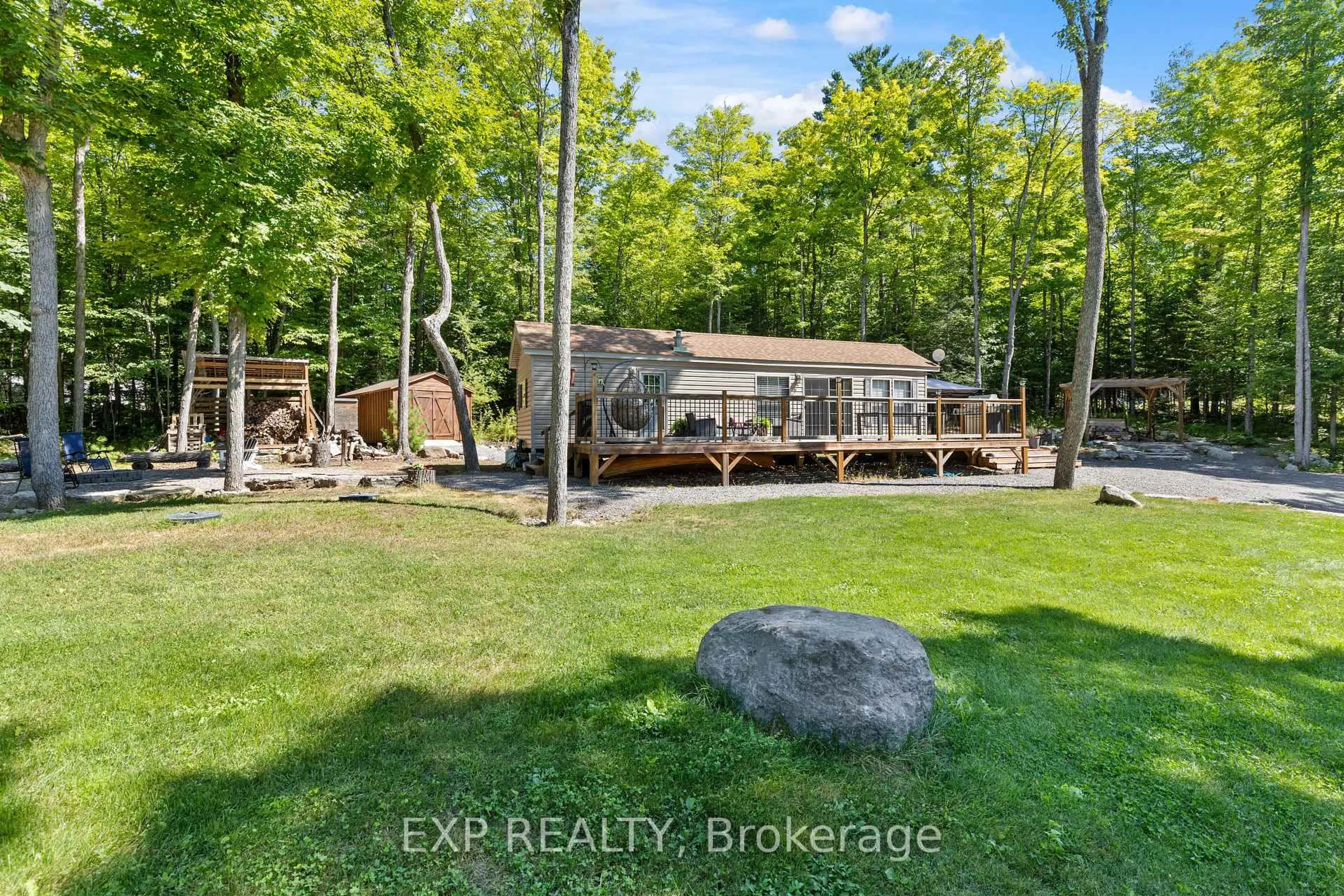 A pic from outside/outdoor area/front of a property/back of a property/a pic from drone, water/lake/river/ocean view for 196 Maple Grove Lane, Eganville Ontario K0J 1T0