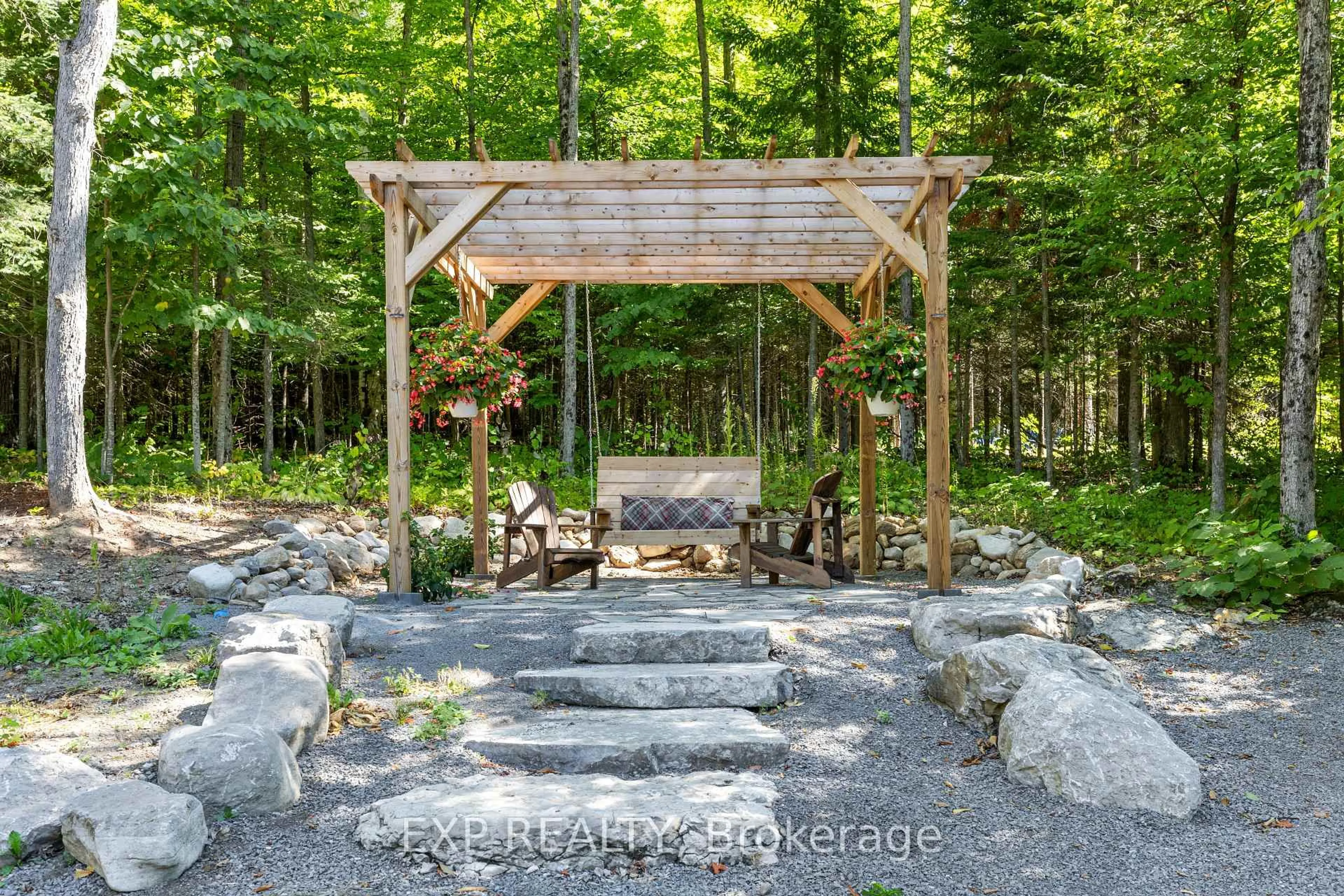 Patio, forest/trees view for 196 Maple Grove Lane, Eganville Ontario K0J 1T0
