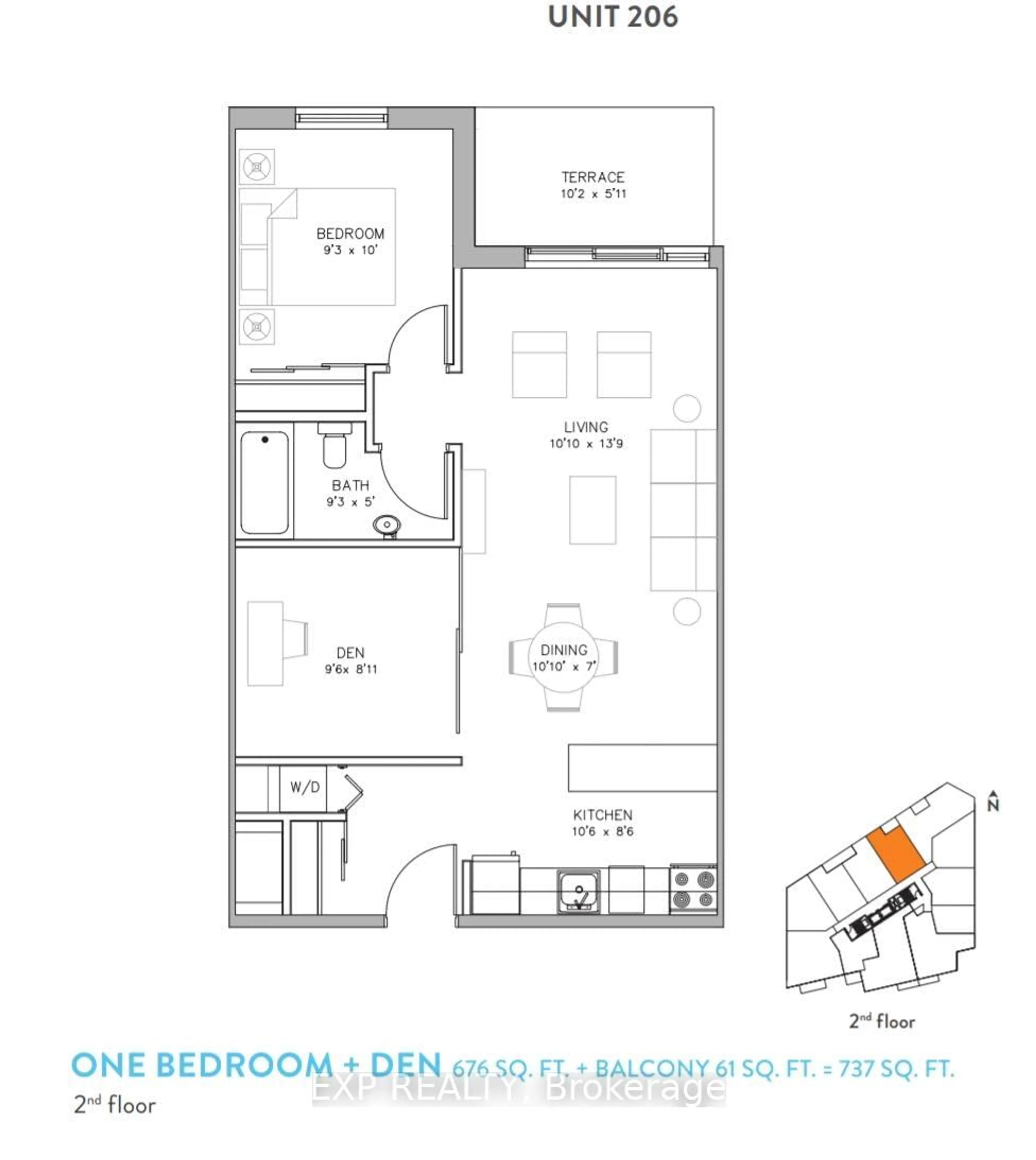 Floor plan for 1000 Wellington St #206, Ottawa Ontario K1Y 2X9