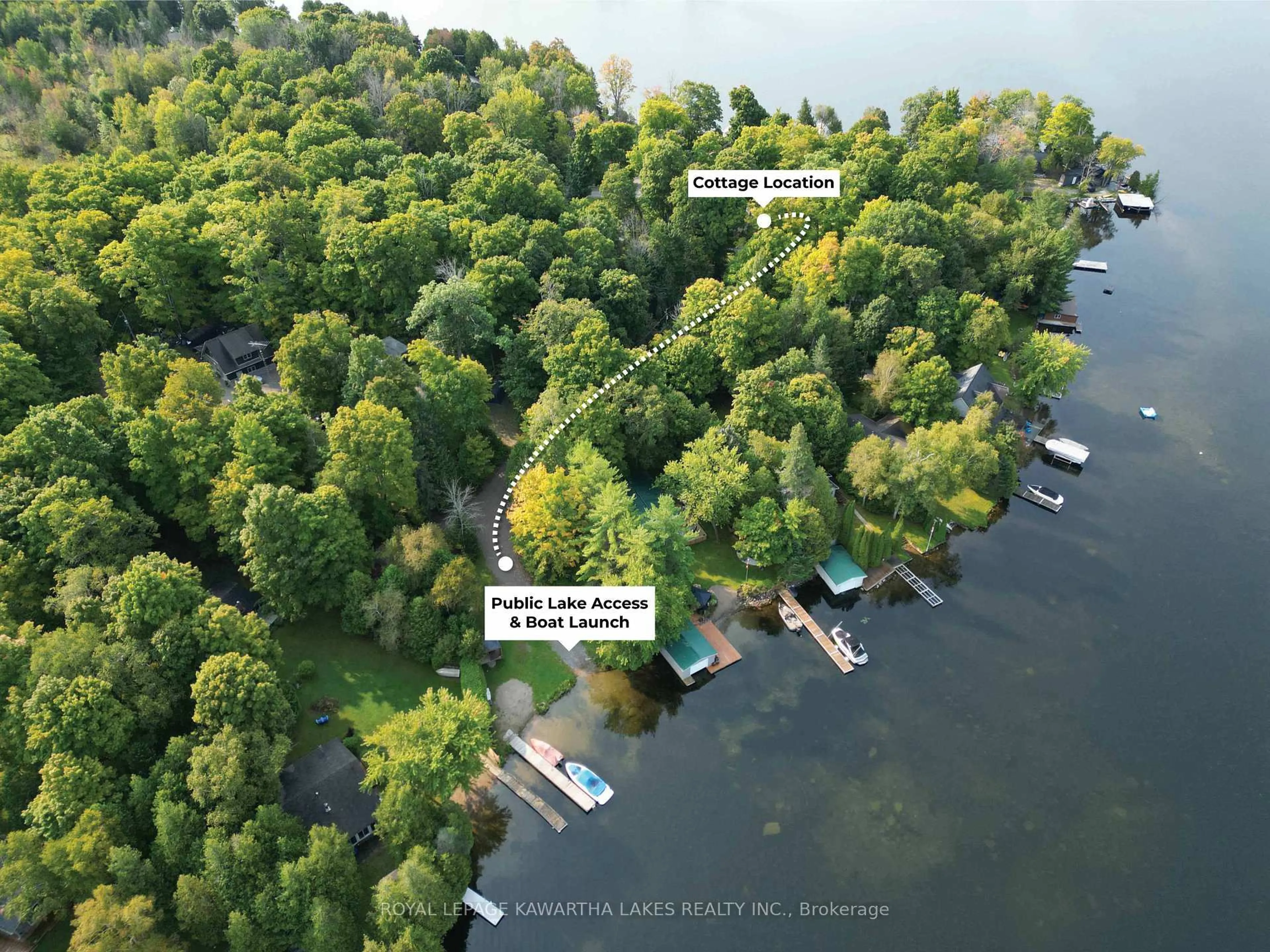 A pic from outside/outdoor area/front of a property/back of a property/a pic from drone, water/lake/river/ocean view for 130 Driftwood Village Dr, Kawartha Lakes Ontario K0M 1K0