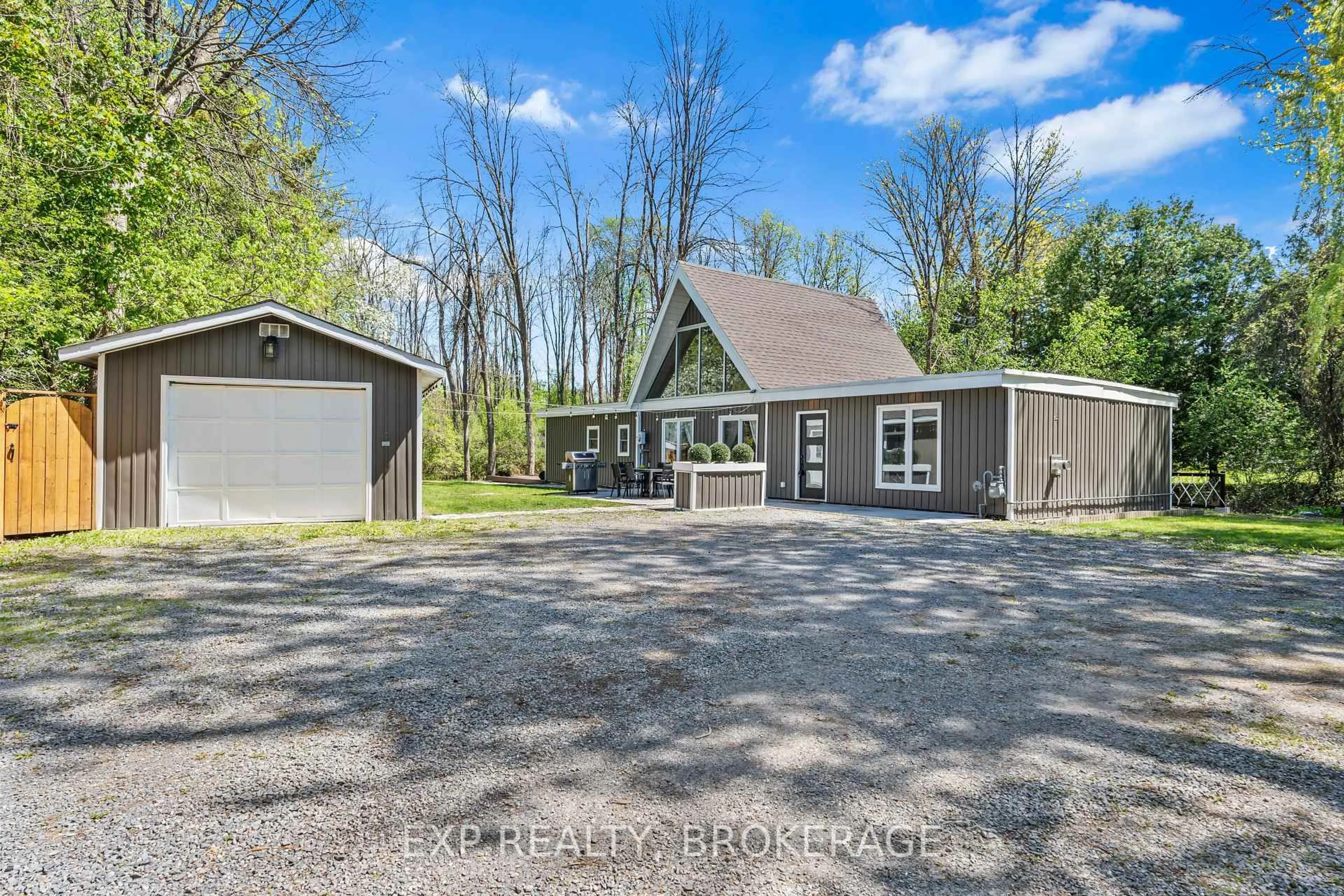 A pic from outside/outdoor area/front of a property/back of a property/a pic from drone, unknown for 8546 COUNTY 2 Rd, Greater Napanee Ontario K7R 3L1