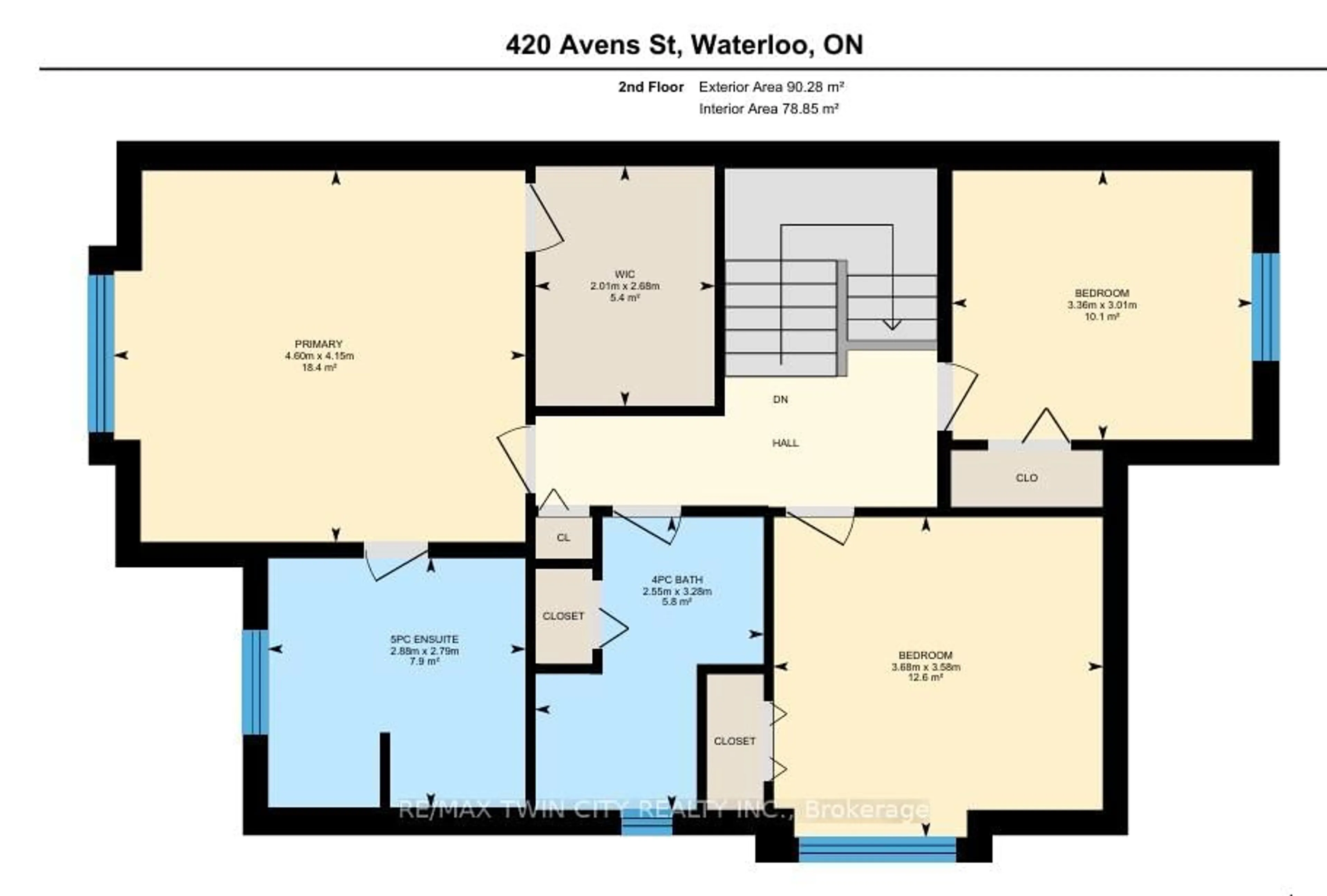 Floor plan for 420 Avens St, Waterloo Ontario N2V 0B5