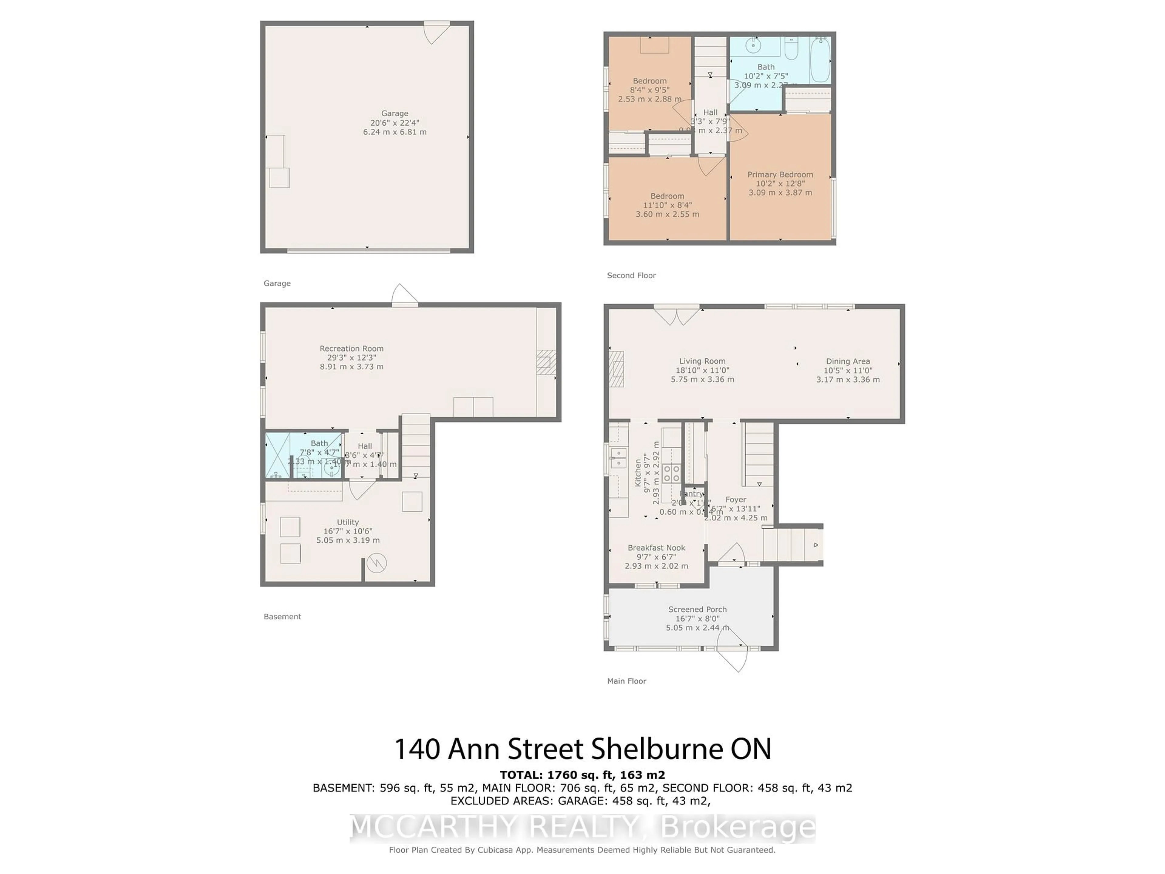 Floor plan for 140 Ann St, Shelburne Ontario L9V 2W5