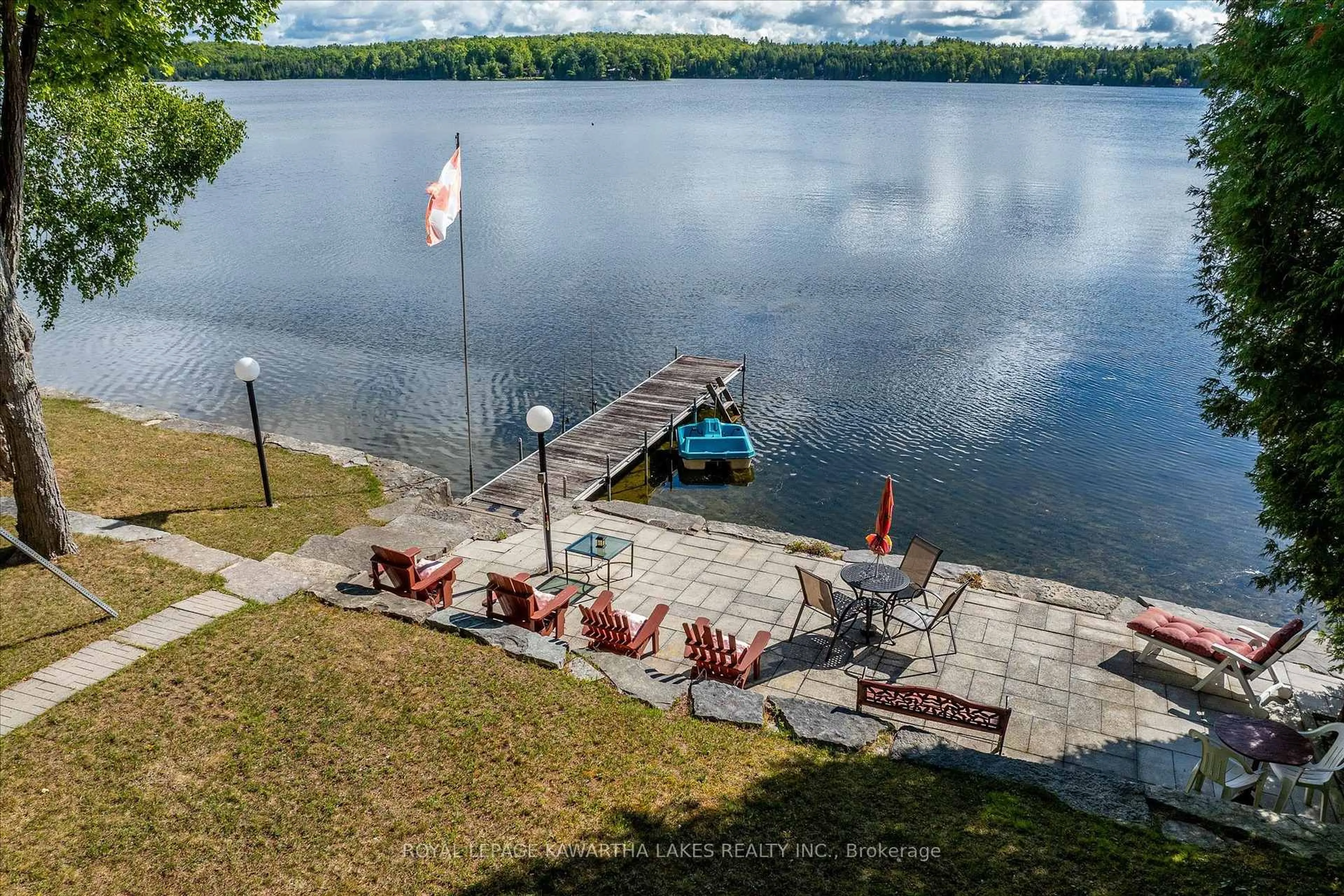A pic from outside/outdoor area/front of a property/back of a property/a pic from drone, water/lake/river/ocean view for 1999 White Lake Rd W Rd, Douro-Dummer Ontario K0L 2H0