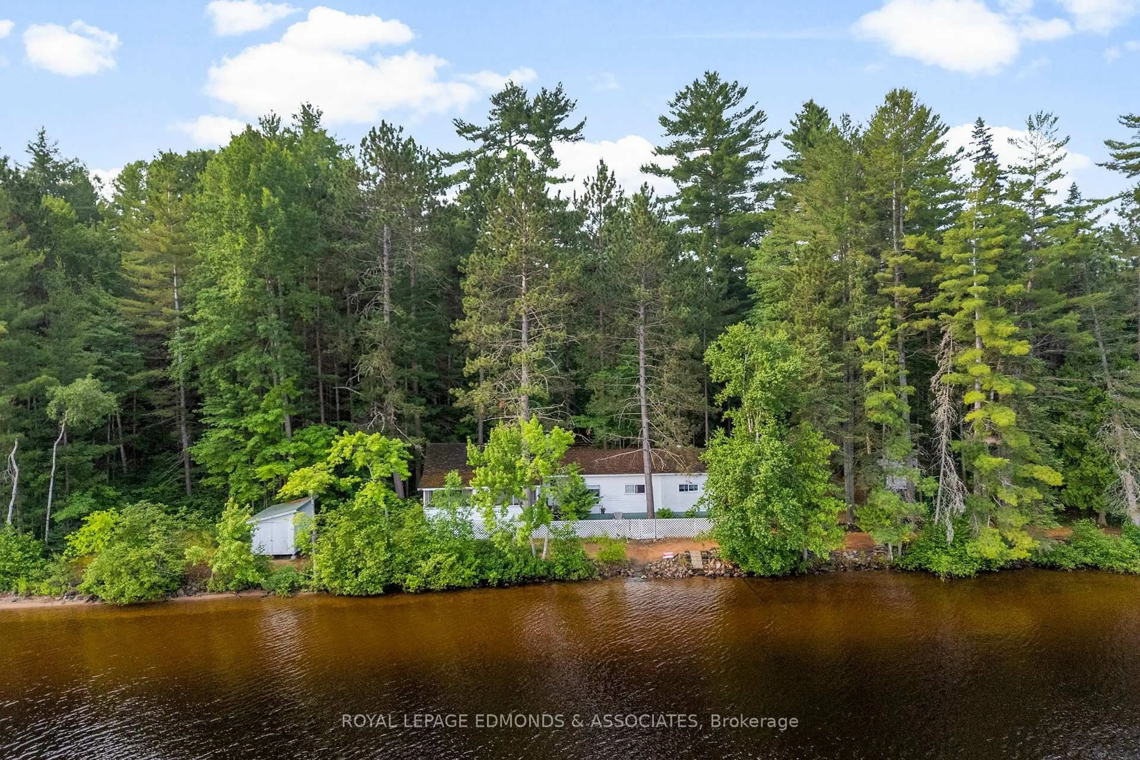 A pic from outside/outdoor area/front of a property/back of a property/a pic from drone, water/lake/river/ocean view for 769 Rock Point Lane, Killaloe Ontario K0J 2A0