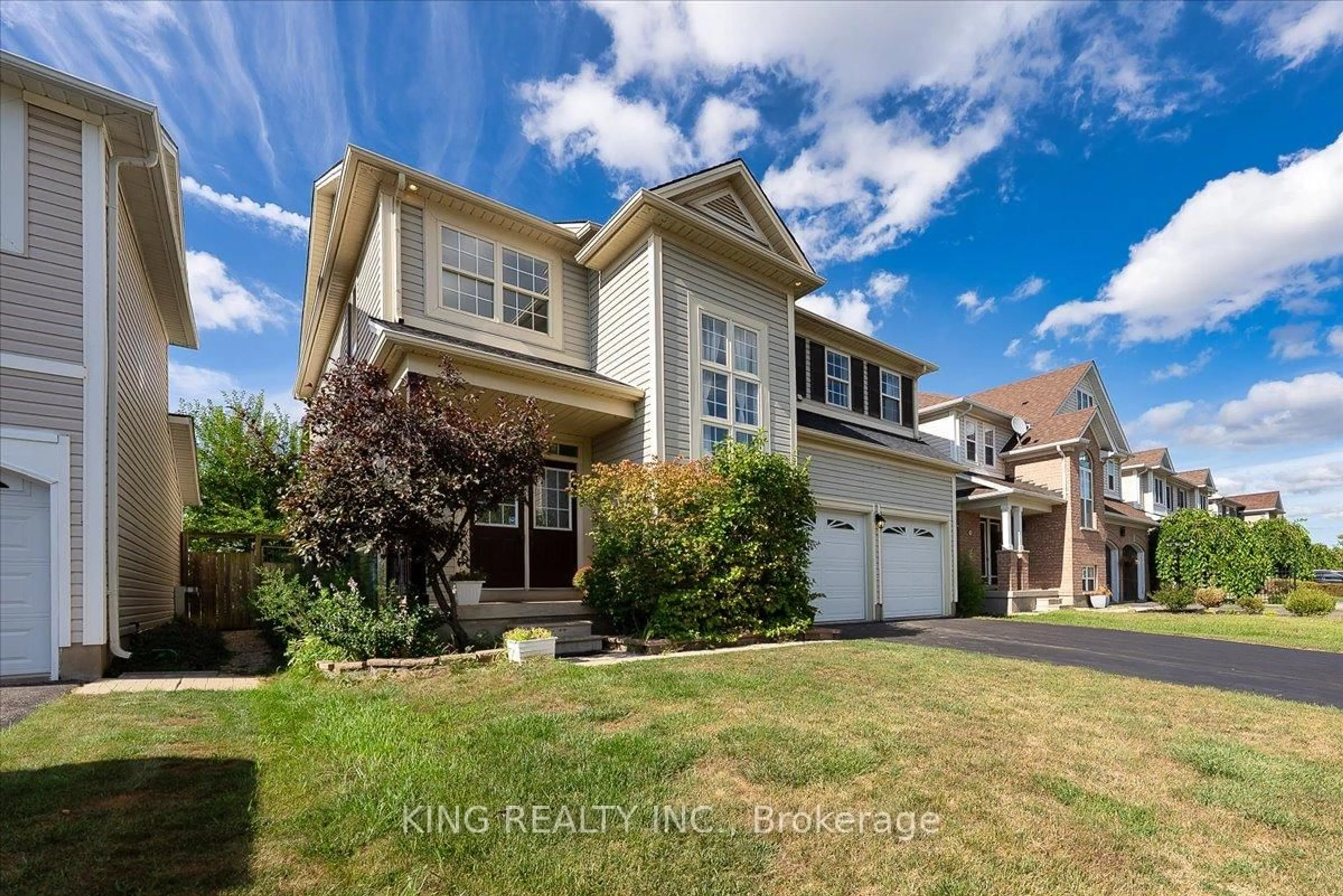 Home with vinyl exterior material, street for 76 Blackburn Dr, Brantford Ontario N3T 6R9