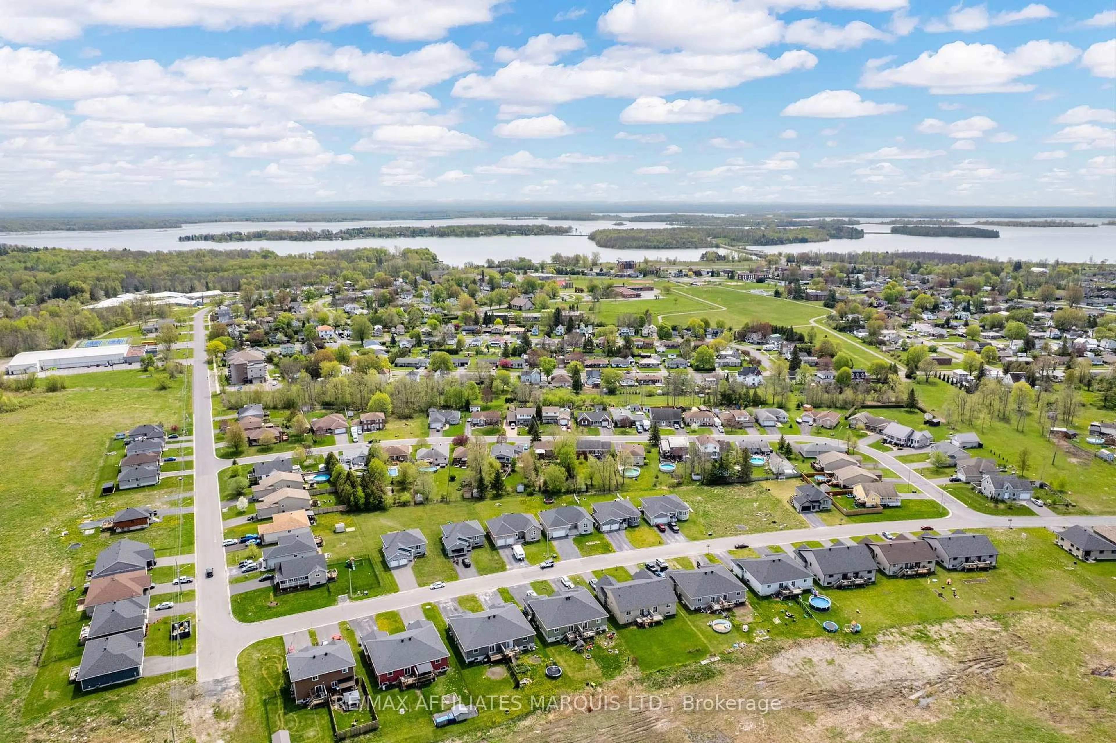 A pic from outside/outdoor area/front of a property/back of a property/a pic from drone, water/lake/river/ocean view for 101 French Ave, South Stormont Ontario K0C 2P0
