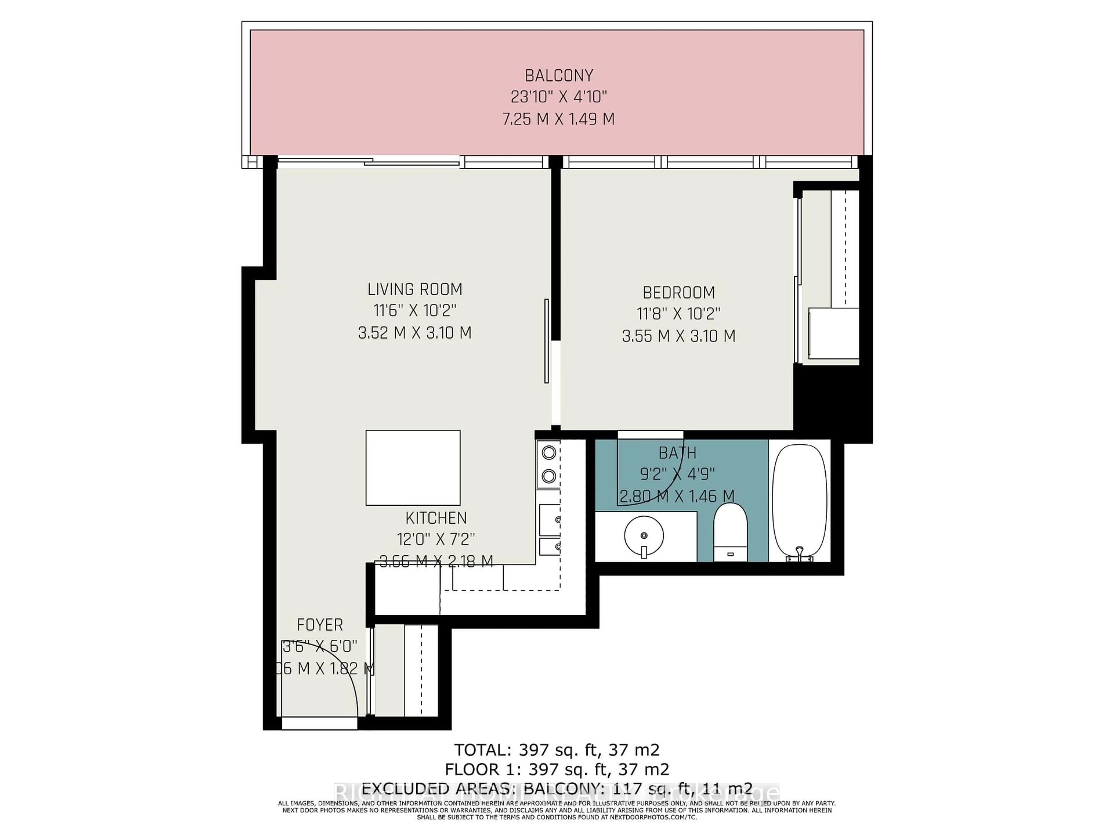 Floor plan for 179 George St #1102, Ottawa Ontario K1N 1J8