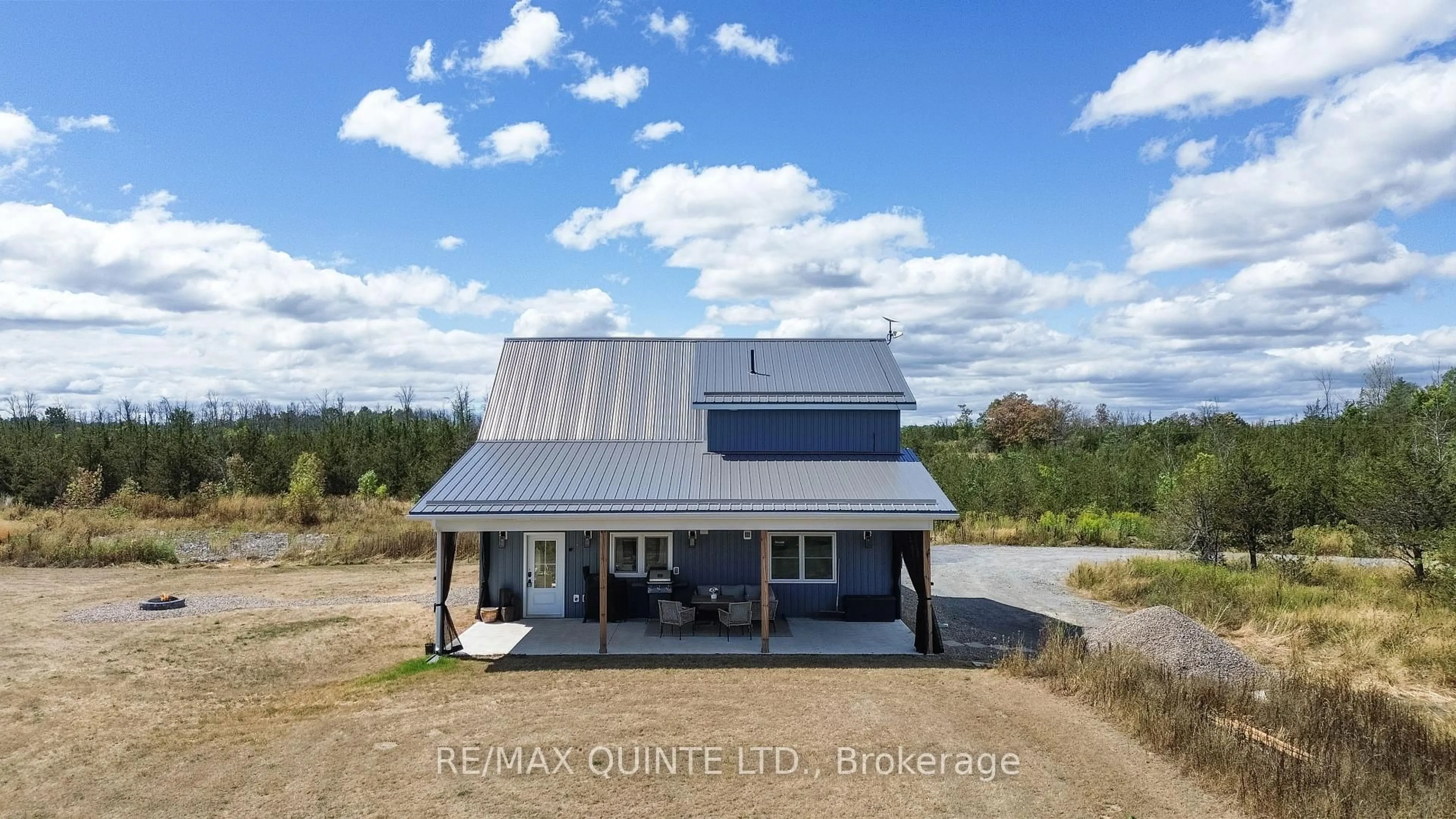 A pic from outside/outdoor area/front of a property/back of a property/a pic from drone, water/lake/river/ocean view for 1700 Meach Rd, Greater Napanee Ontario K0K 2Z0