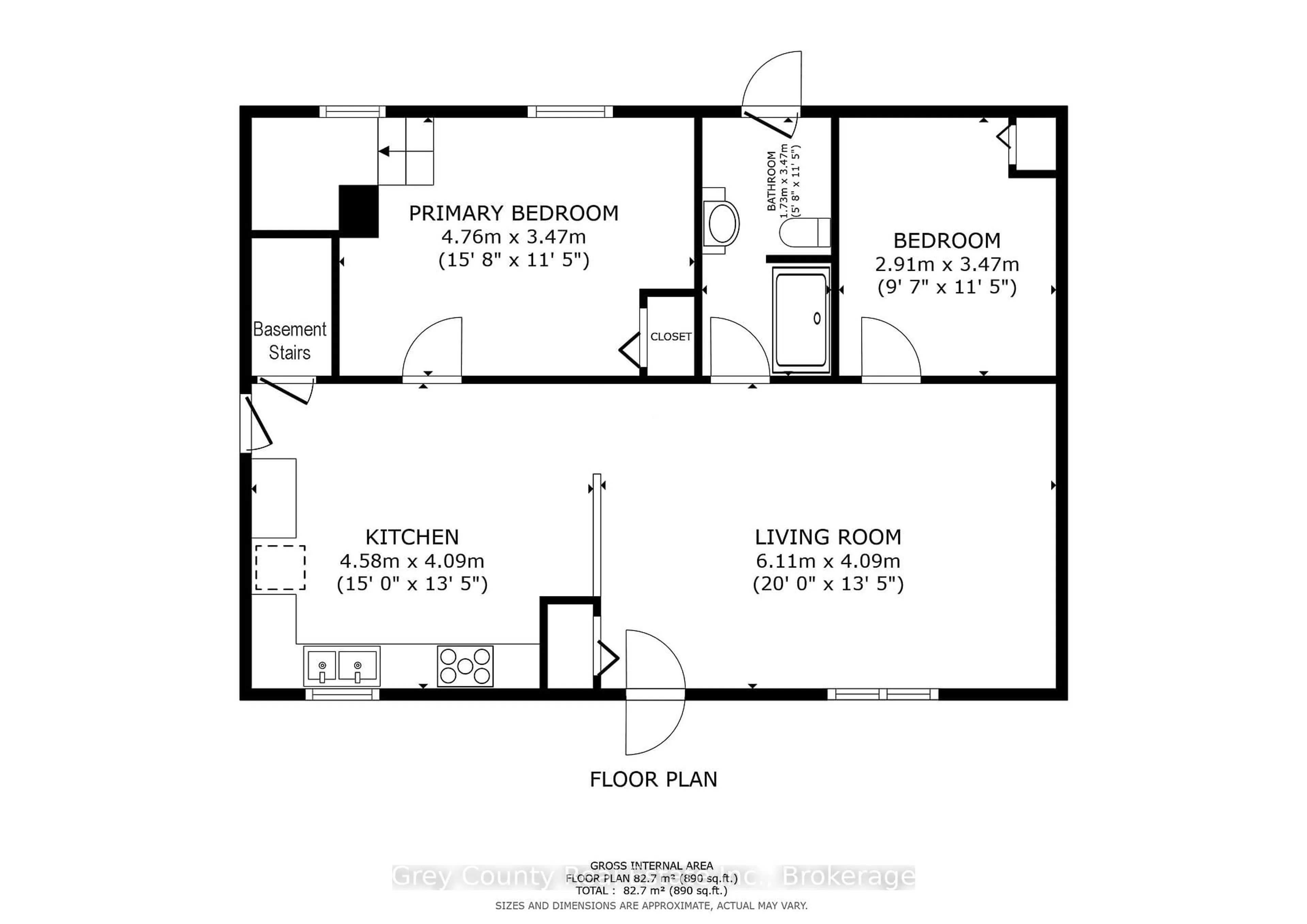 Floor plan for 544258 Bells Lake Rd, West Grey Ontario N0C 1H0