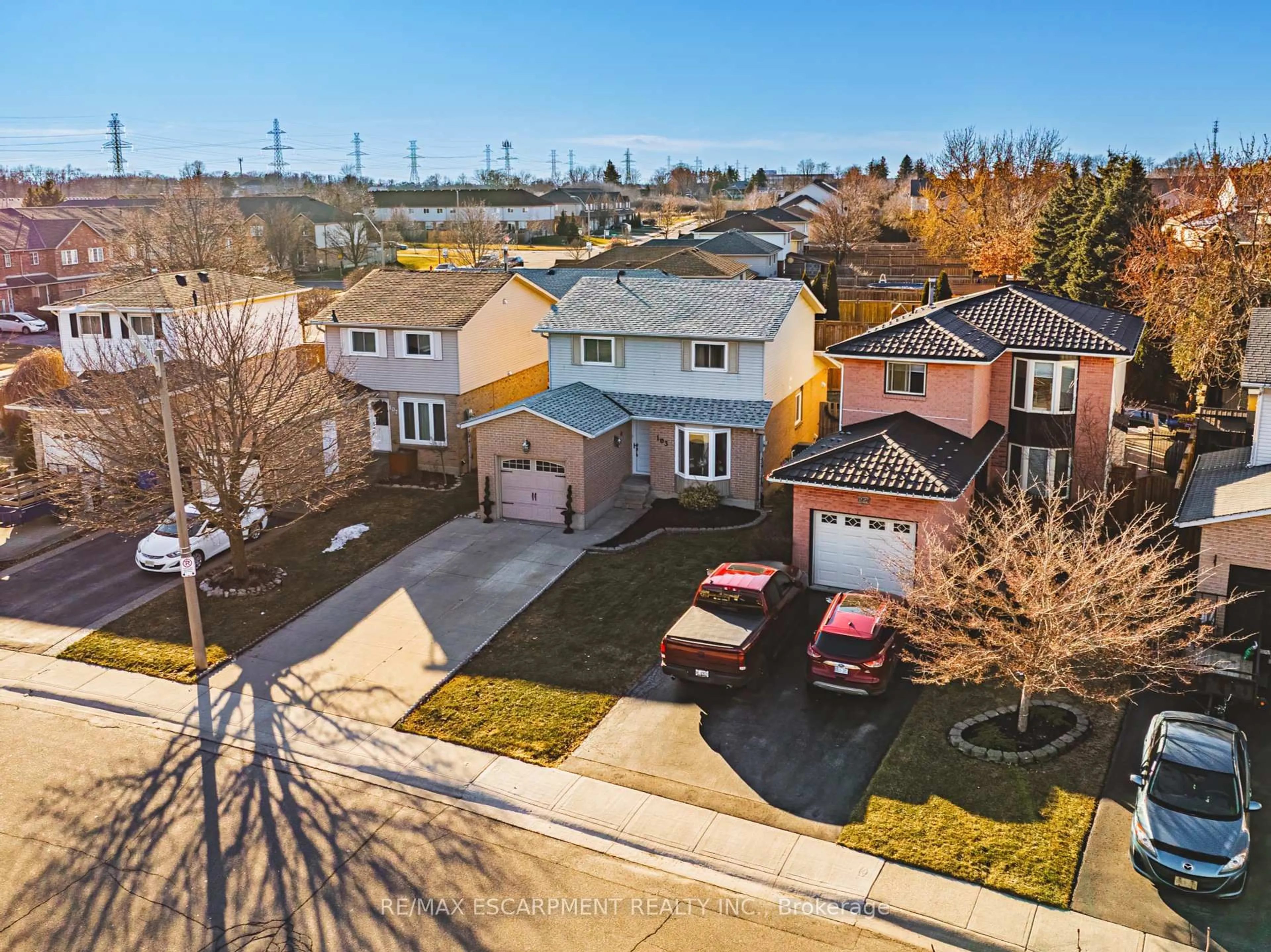 A pic from outside/outdoor area/front of a property/back of a property/a pic from drone, street for 103 Broughton Ave, Hamilton Ontario L8W 3S7