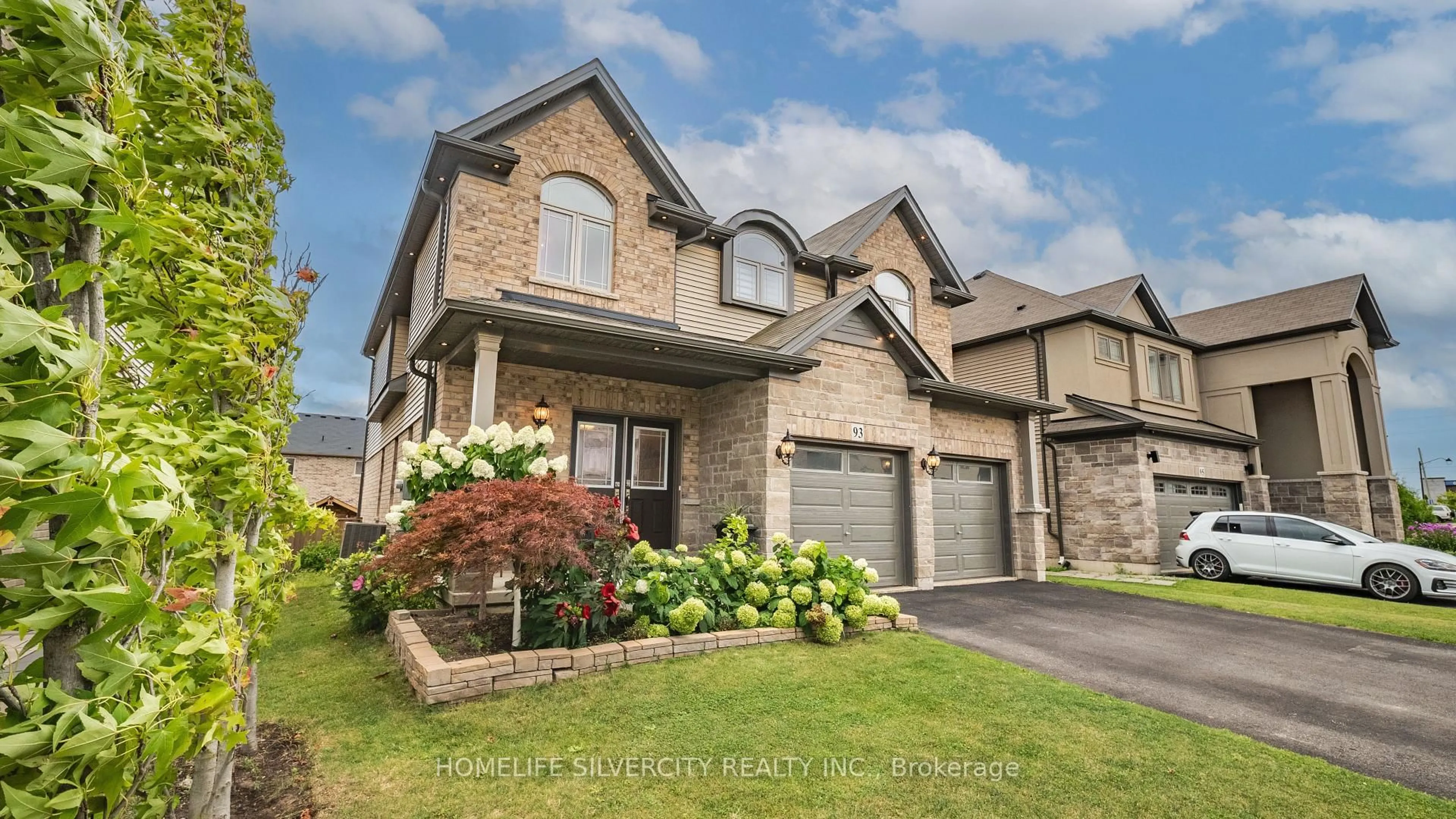 Home with brick exterior material, street for 93 Lorne Card Dr, Brant Ontario N3L 0E7