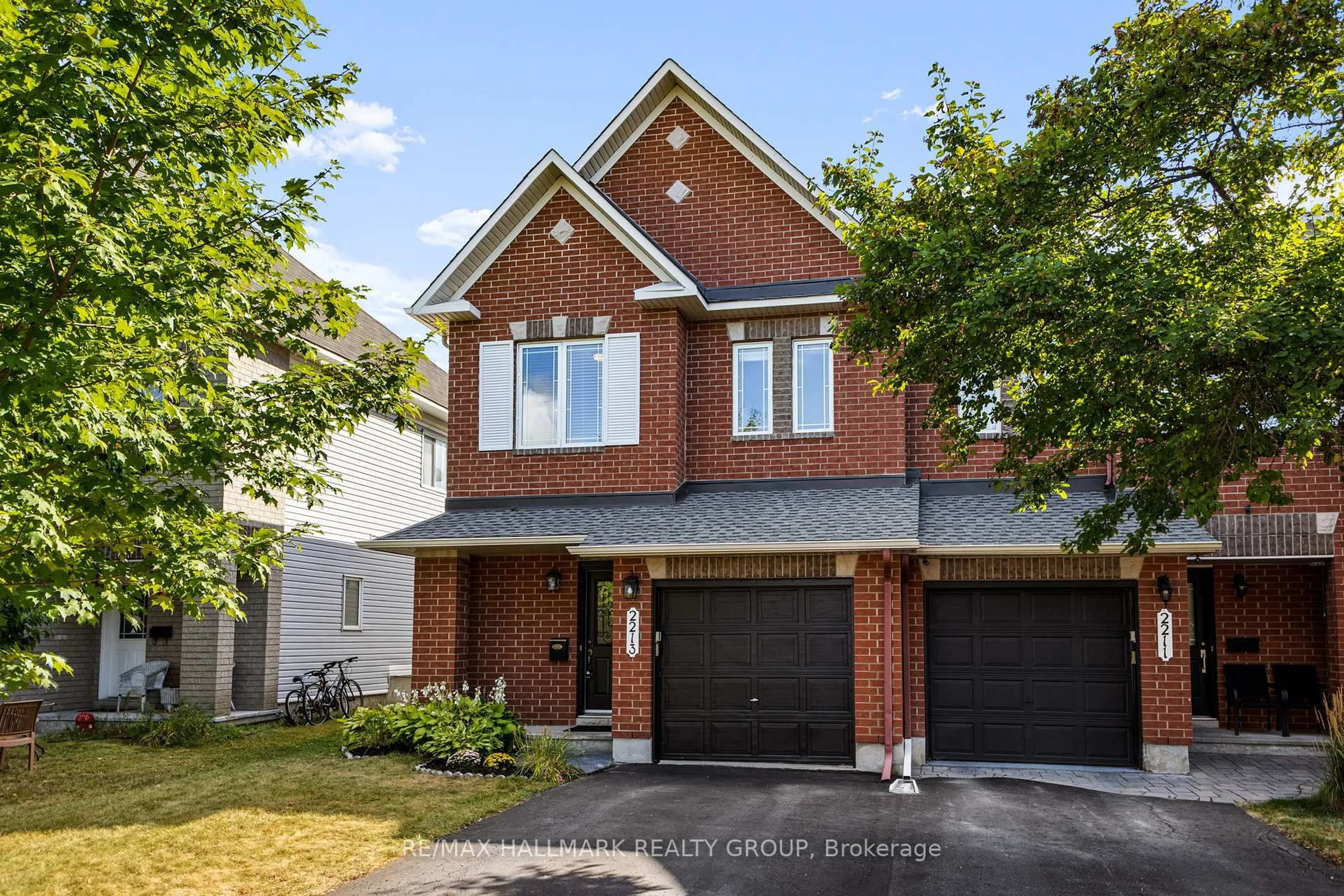 Home with brick exterior material, street for 2213 Brockstone Cres, Ottawa Ontario K4A 4V4