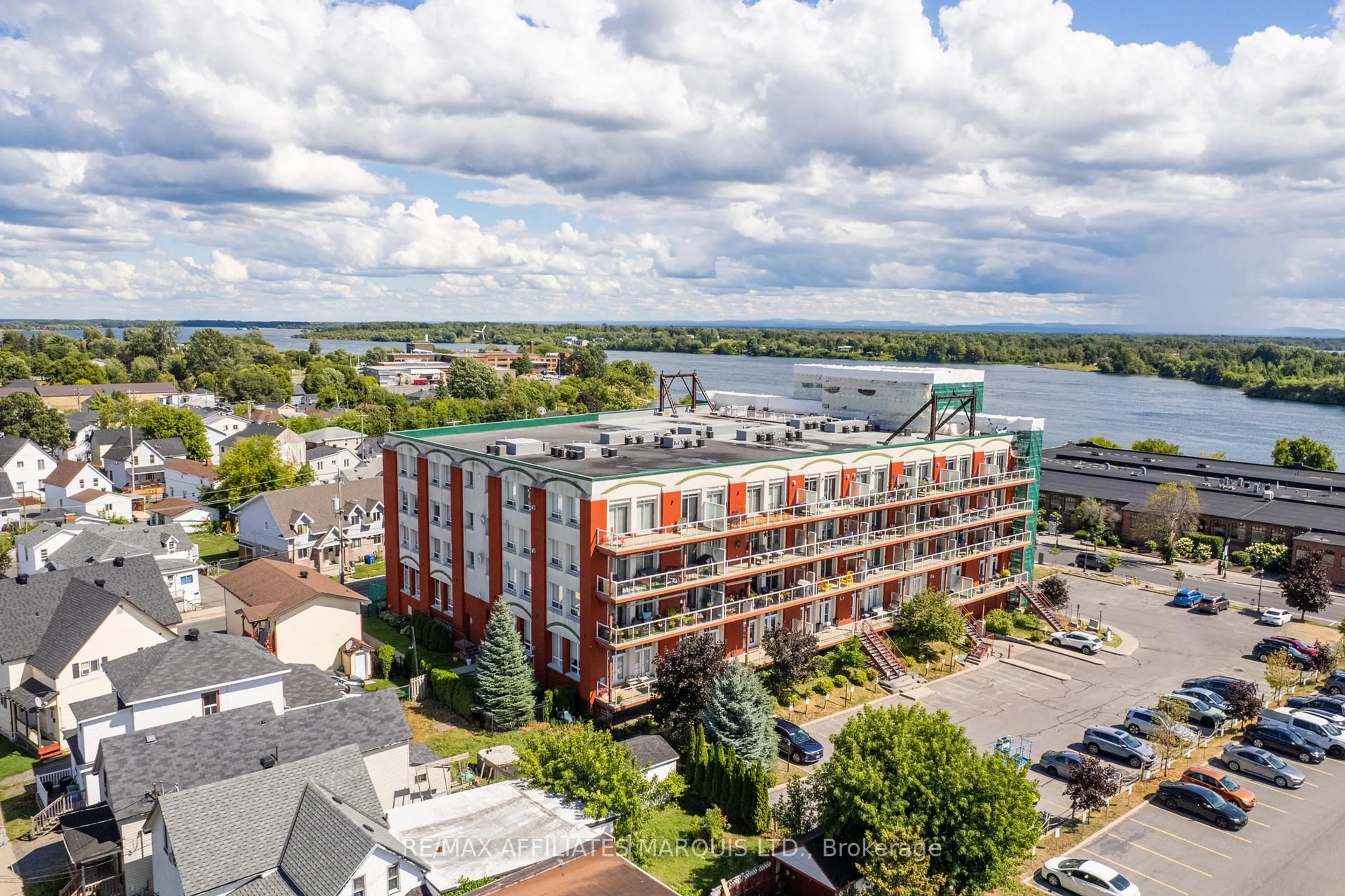 A pic from outside/outdoor area/front of a property/back of a property/a pic from drone, water/lake/river/ocean view for 710 Cotton Mill St #405, Cornwall Ontario K6H 7L3