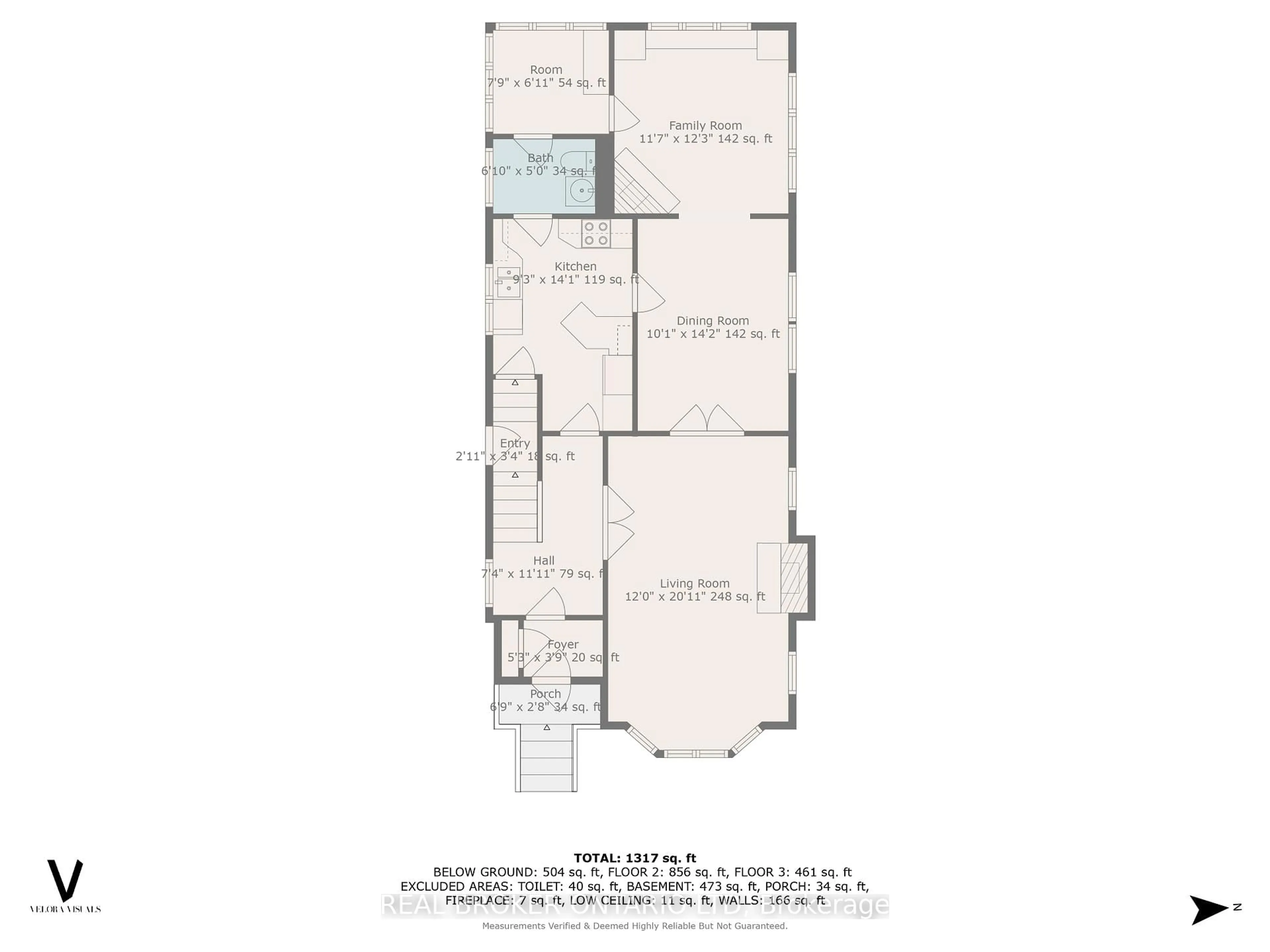 Floor plan for 64 Argyle St, London North Ontario N6H 1Y7