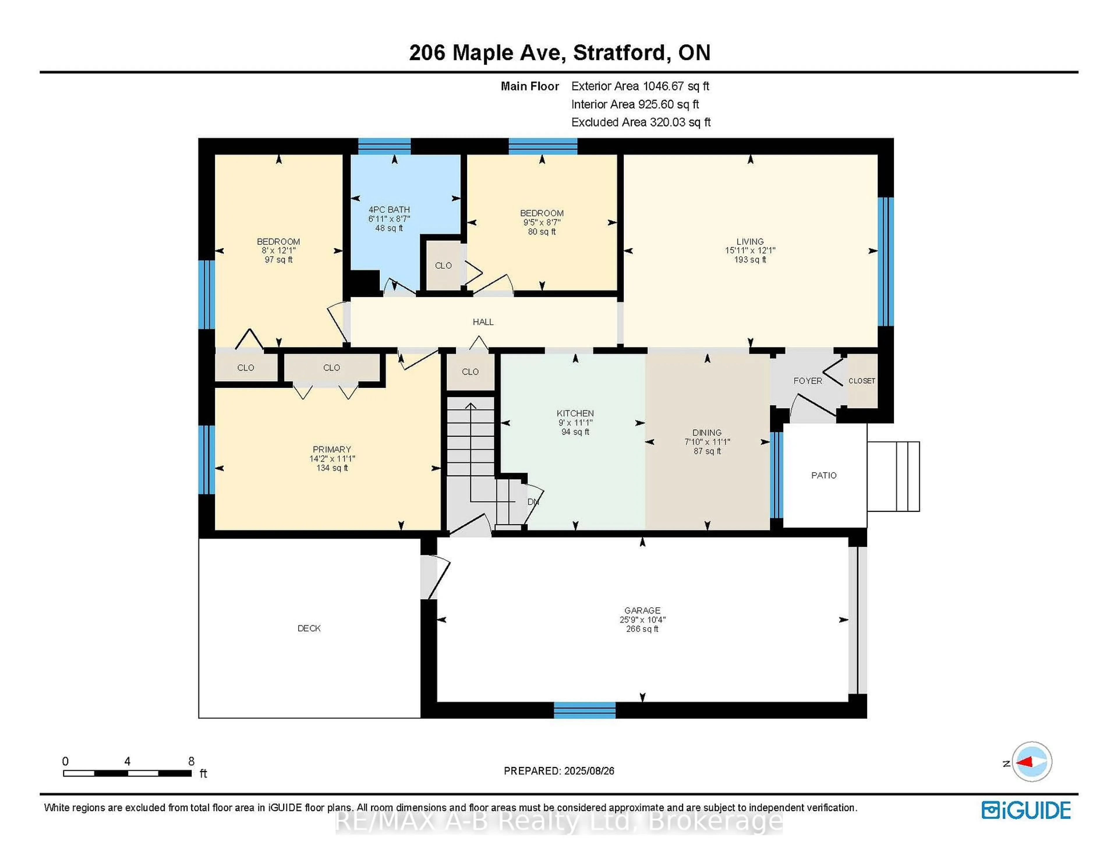 Floor plan for 206 Maple Ave, Stratford Ontario N5A 6Z4