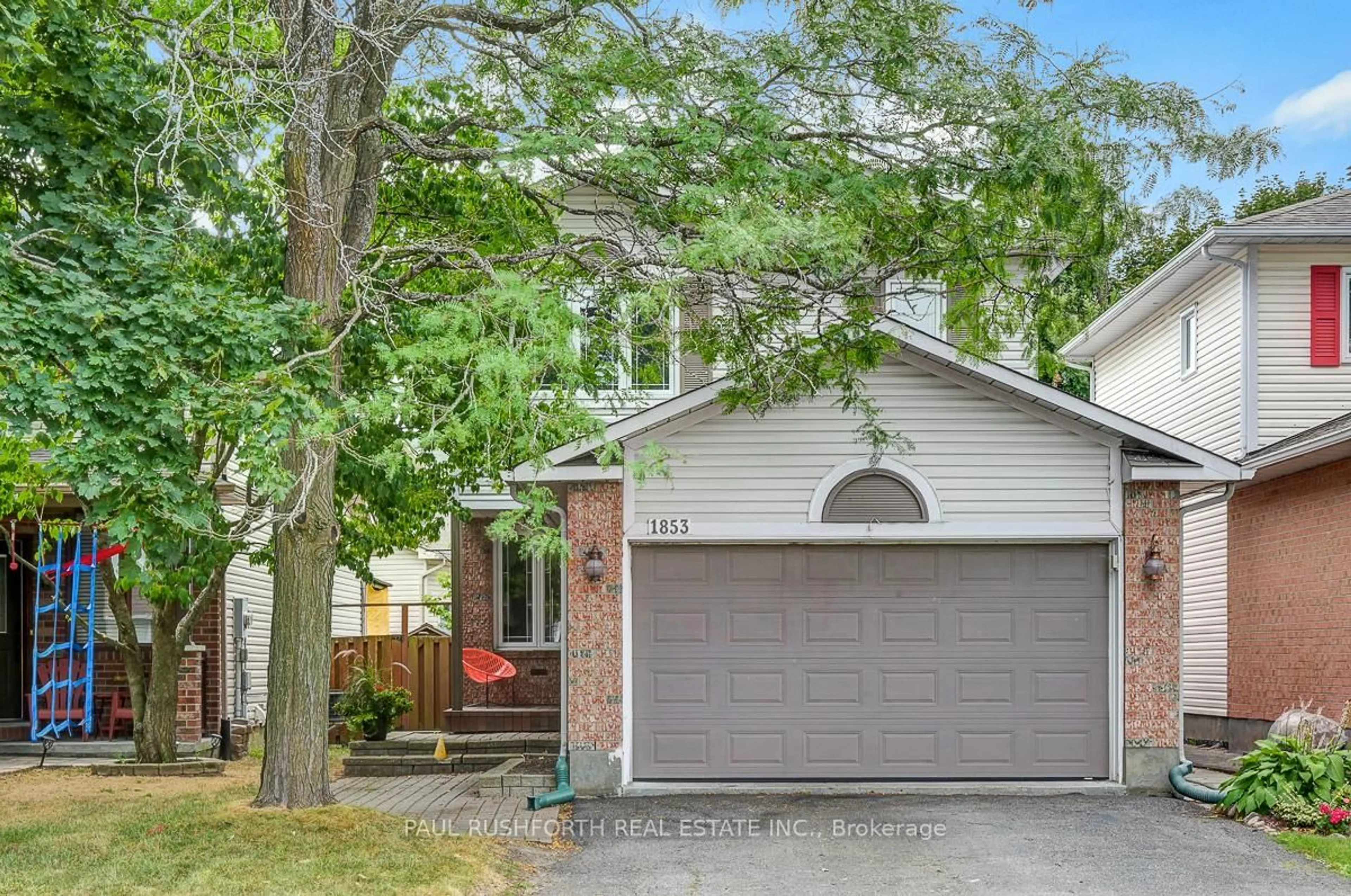 Home with vinyl exterior material, street for 1853 Sunland Dr, Orleans Ontario K4A 3S8