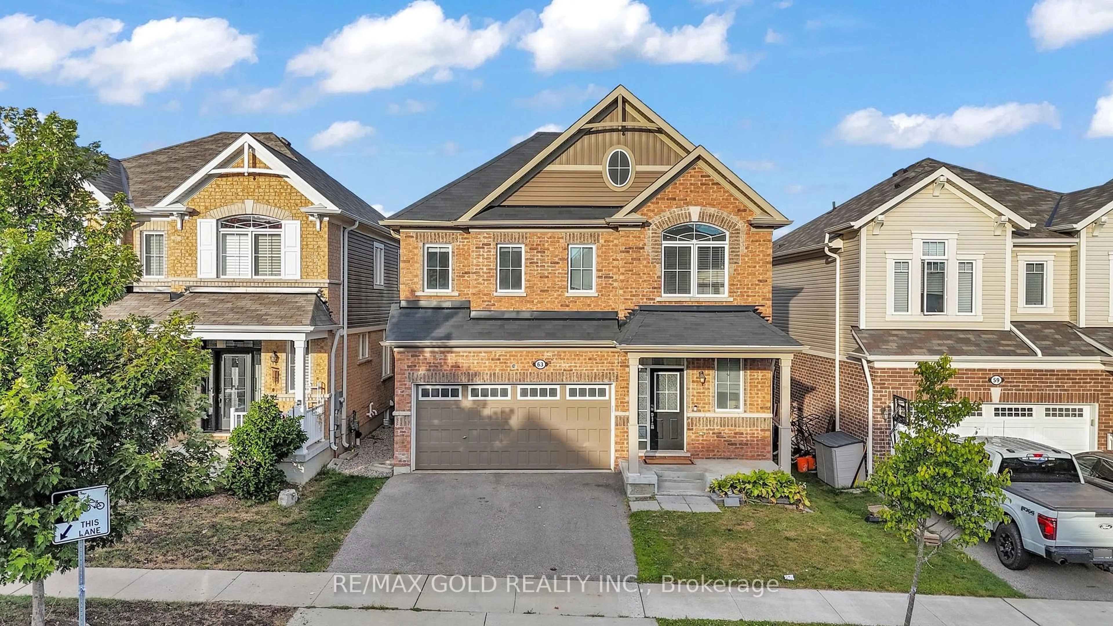 Home with brick exterior material, street for 63 Compass Tr, Cambridge Ontario N3E 0B3
