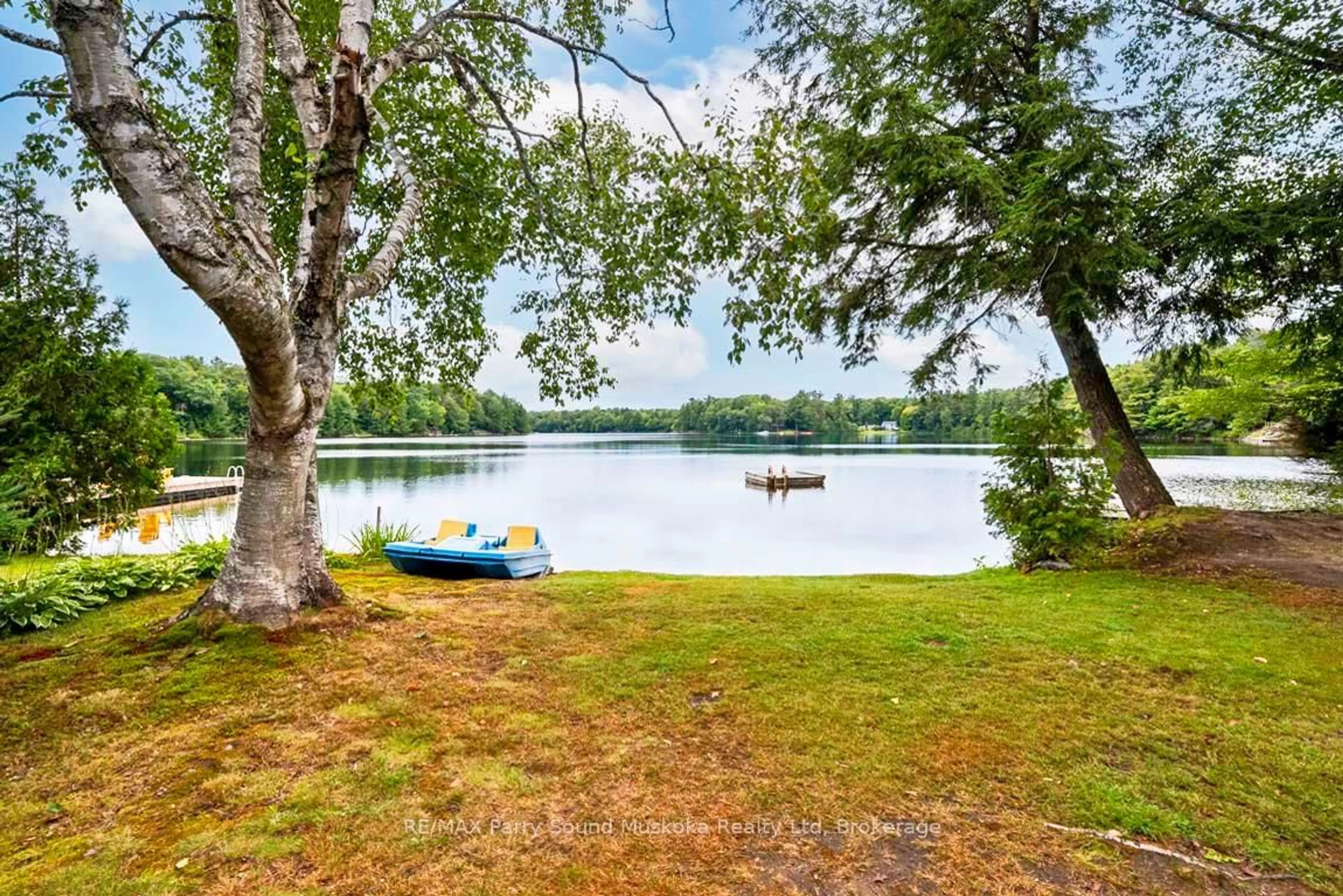 Patio, water/lake/river/ocean view for 4 Mckechnie Rd, Seguin Ontario P2A 2W8