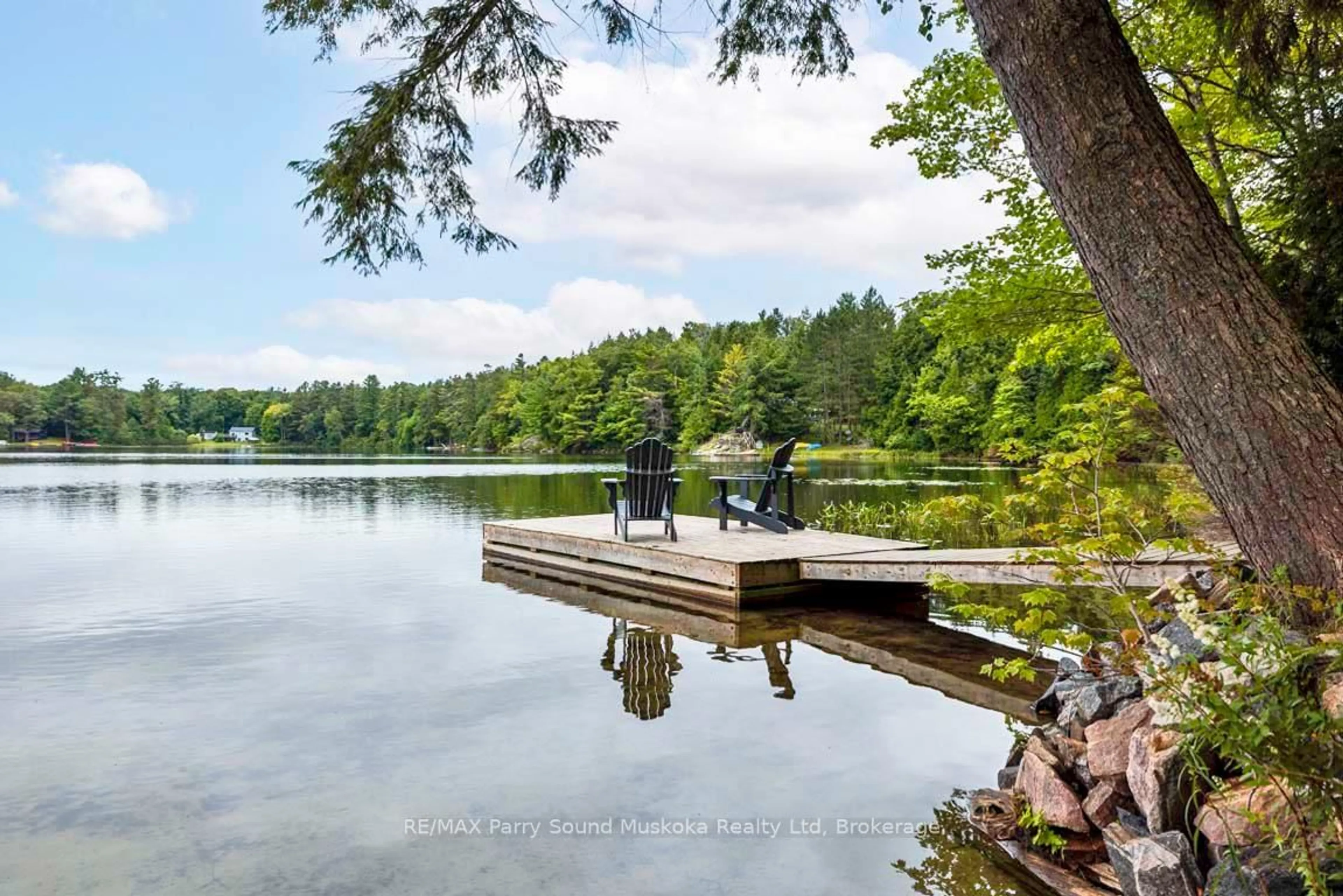 Patio, water/lake/river/ocean view for 4 Mckechnie Rd, Seguin Ontario P2A 2W8