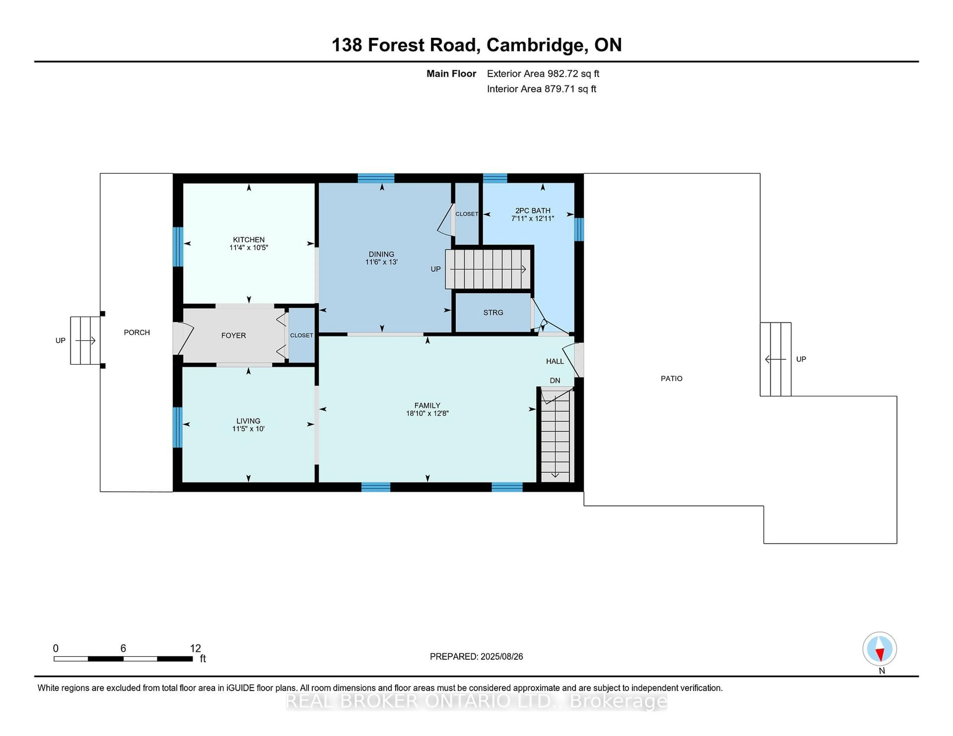 Floor plan for 138 Forest Rd, Cambridge Ontario N1S 3B7