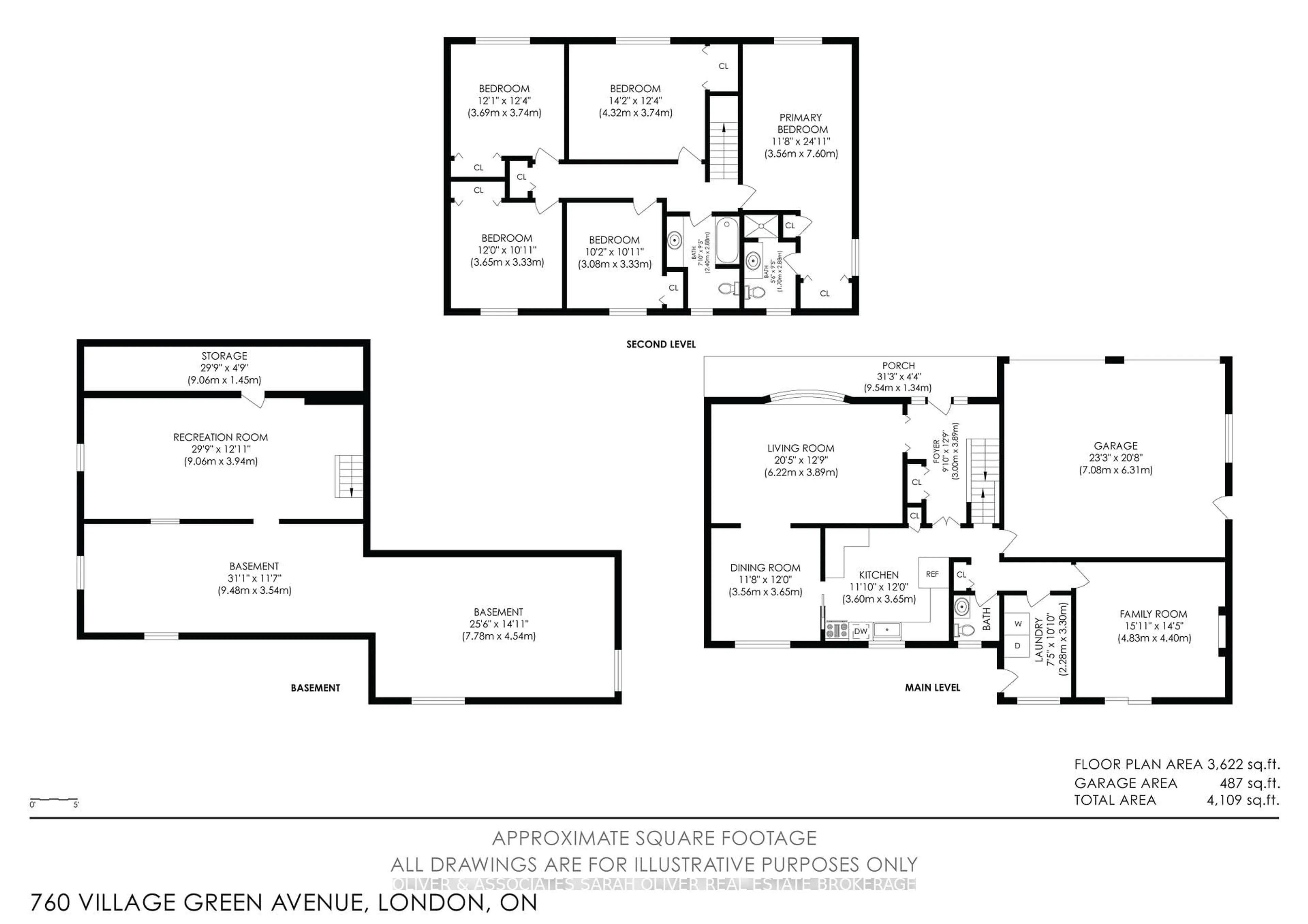 Floor plan for 760 Village Green Ave, London South Ontario N6K 1H4