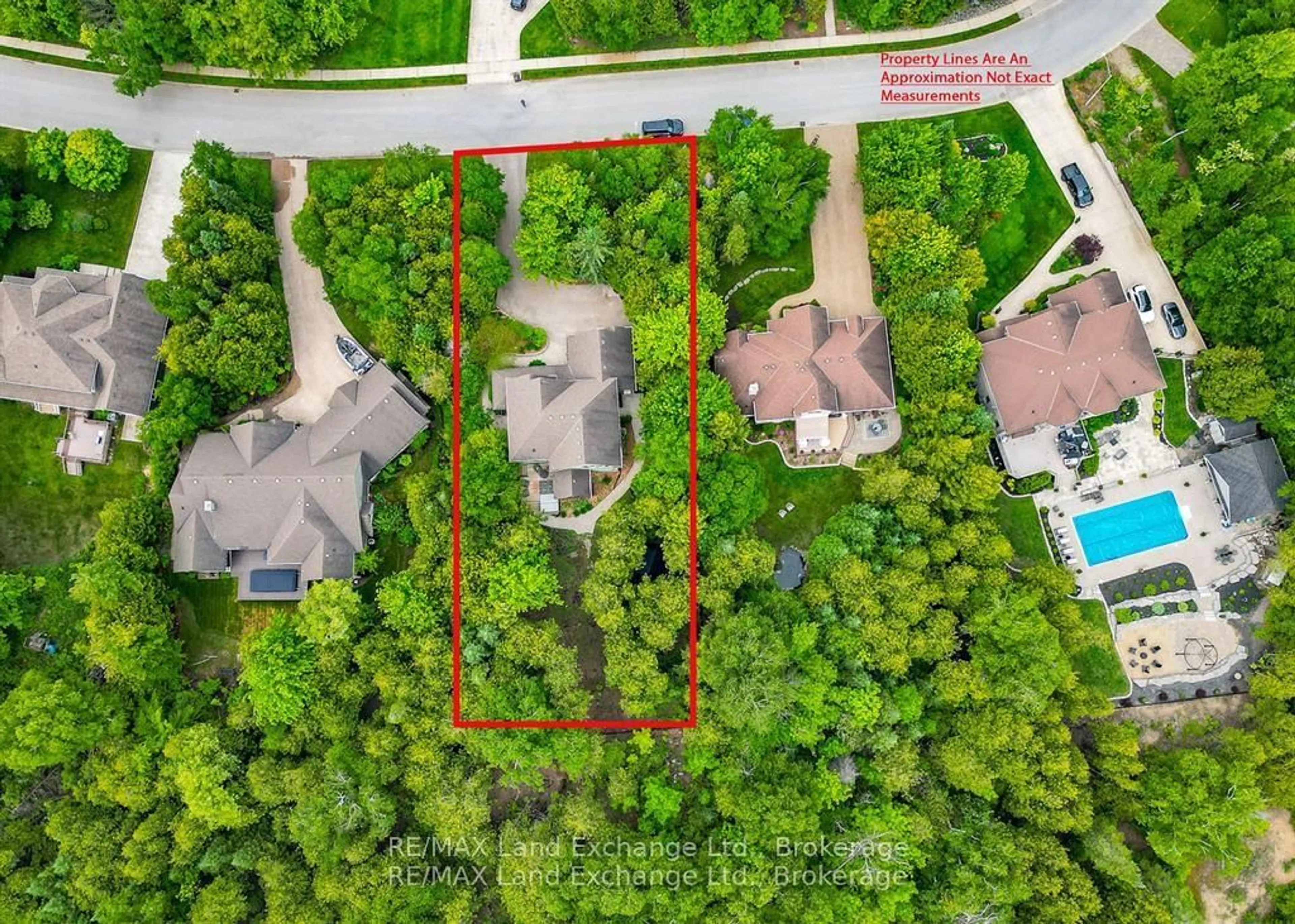A pic from outside/outdoor area/front of a property/back of a property/a pic from drone, forest/trees view for 200 Trillium Dr, Saugeen Shores Ontario N0H 2C2