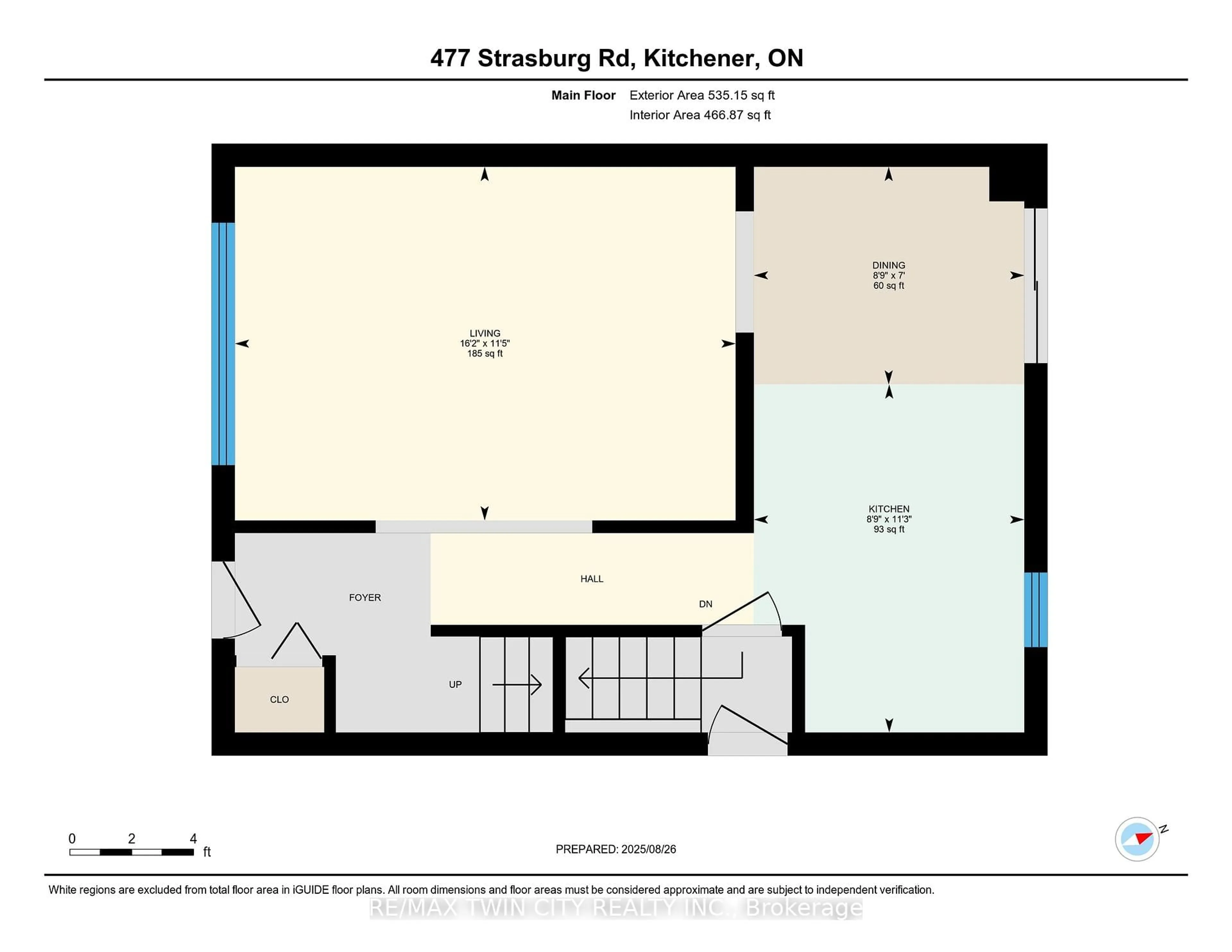 Floor plan for 477 Strasburg Rd, Kitchener Ontario N2E 1P1