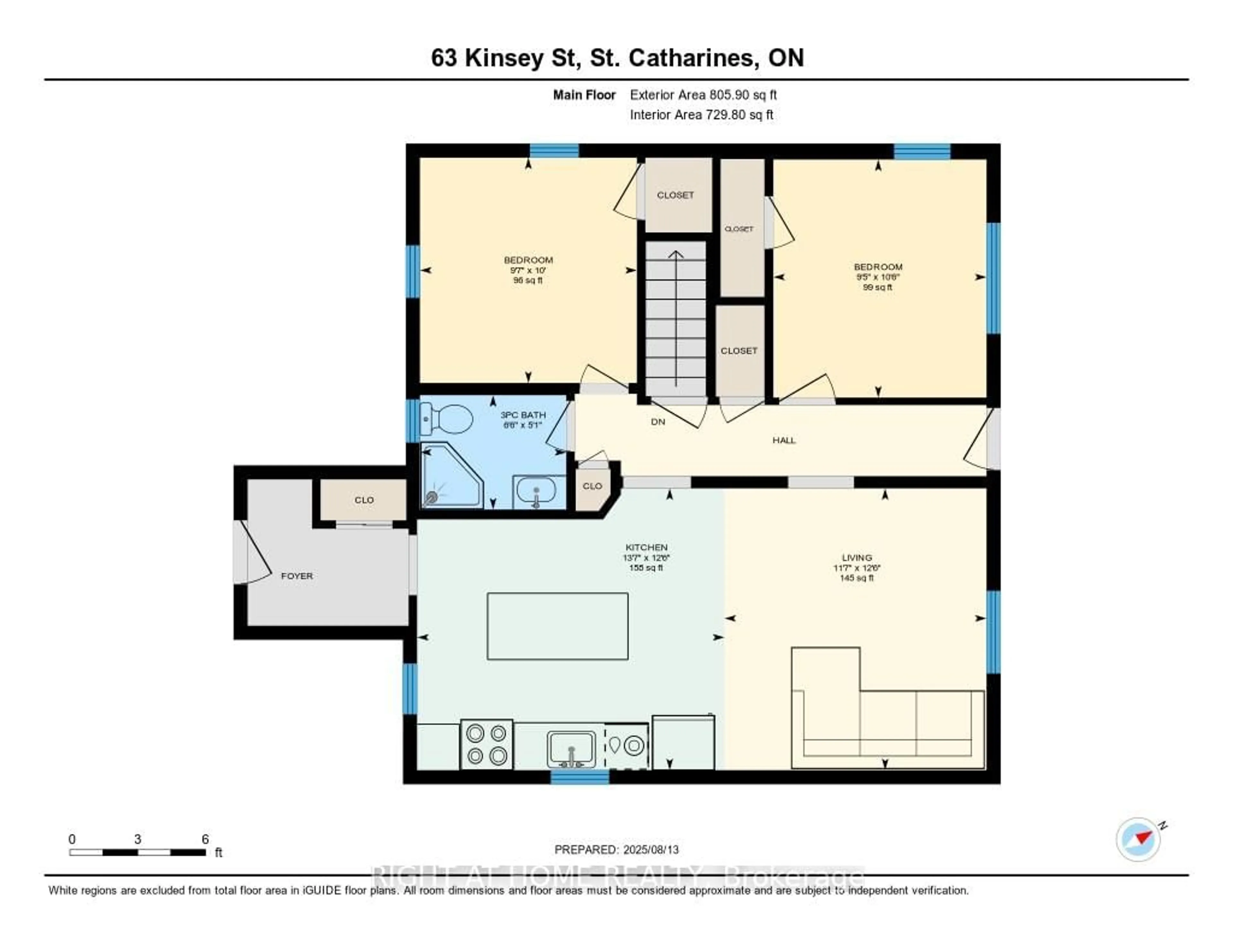 Floor plan for 63 Kinsey St, St. Catharines Ontario L2S 1E2