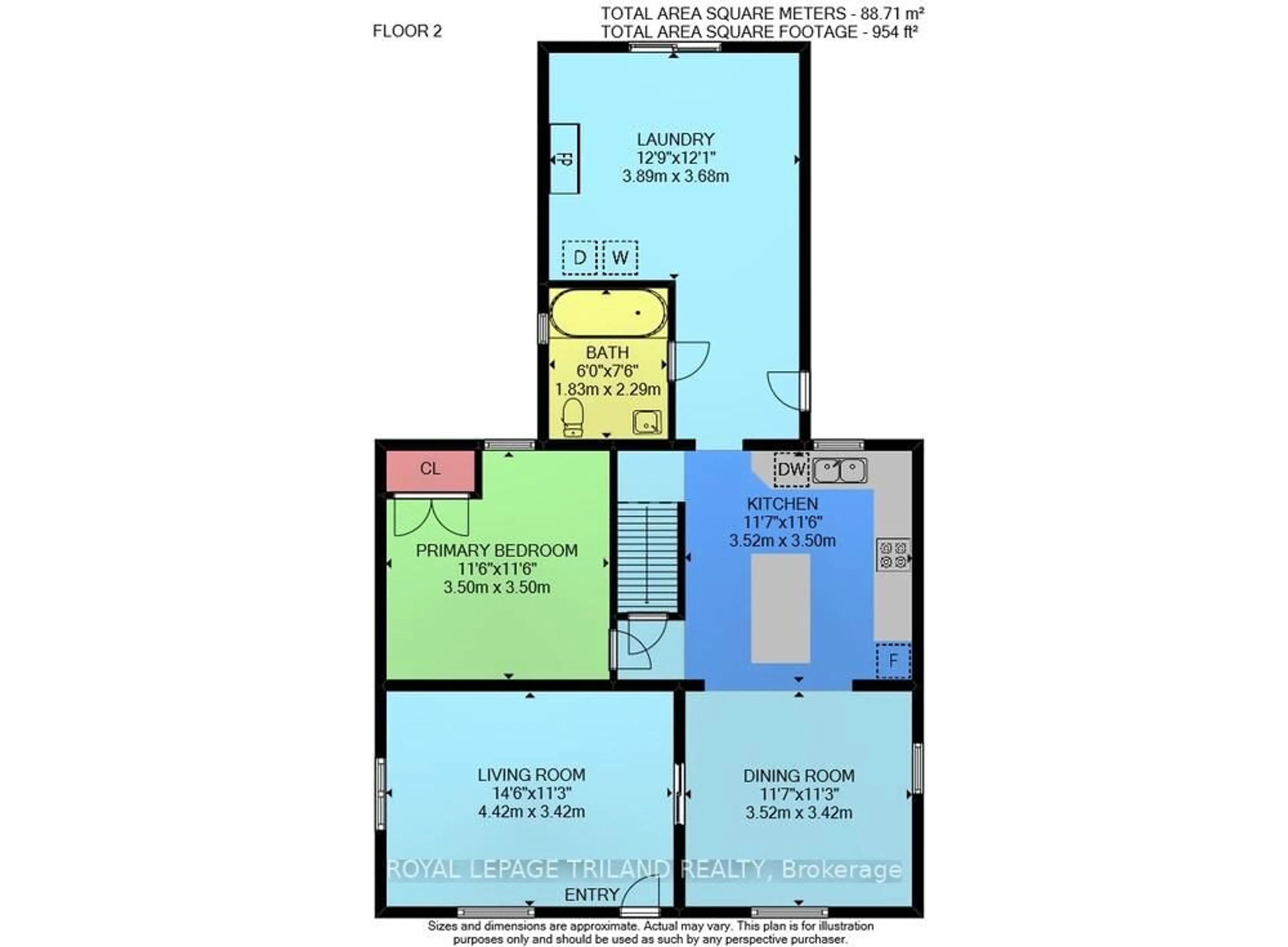 Floor plan for 55 Cliftonvale Ave, London South Ontario N6J 1J7