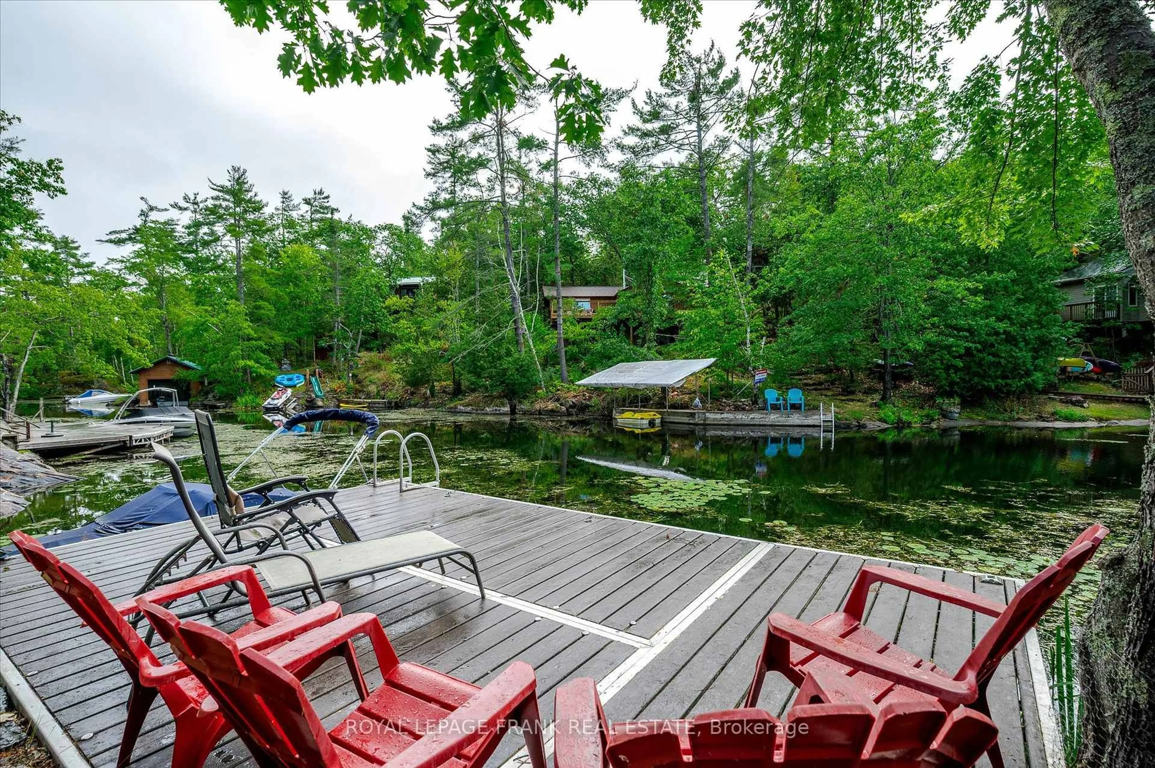 Patio, water/lake/river/ocean view for 3571 Harbour Point Lane, Selwyn Ontario K0L 2H0