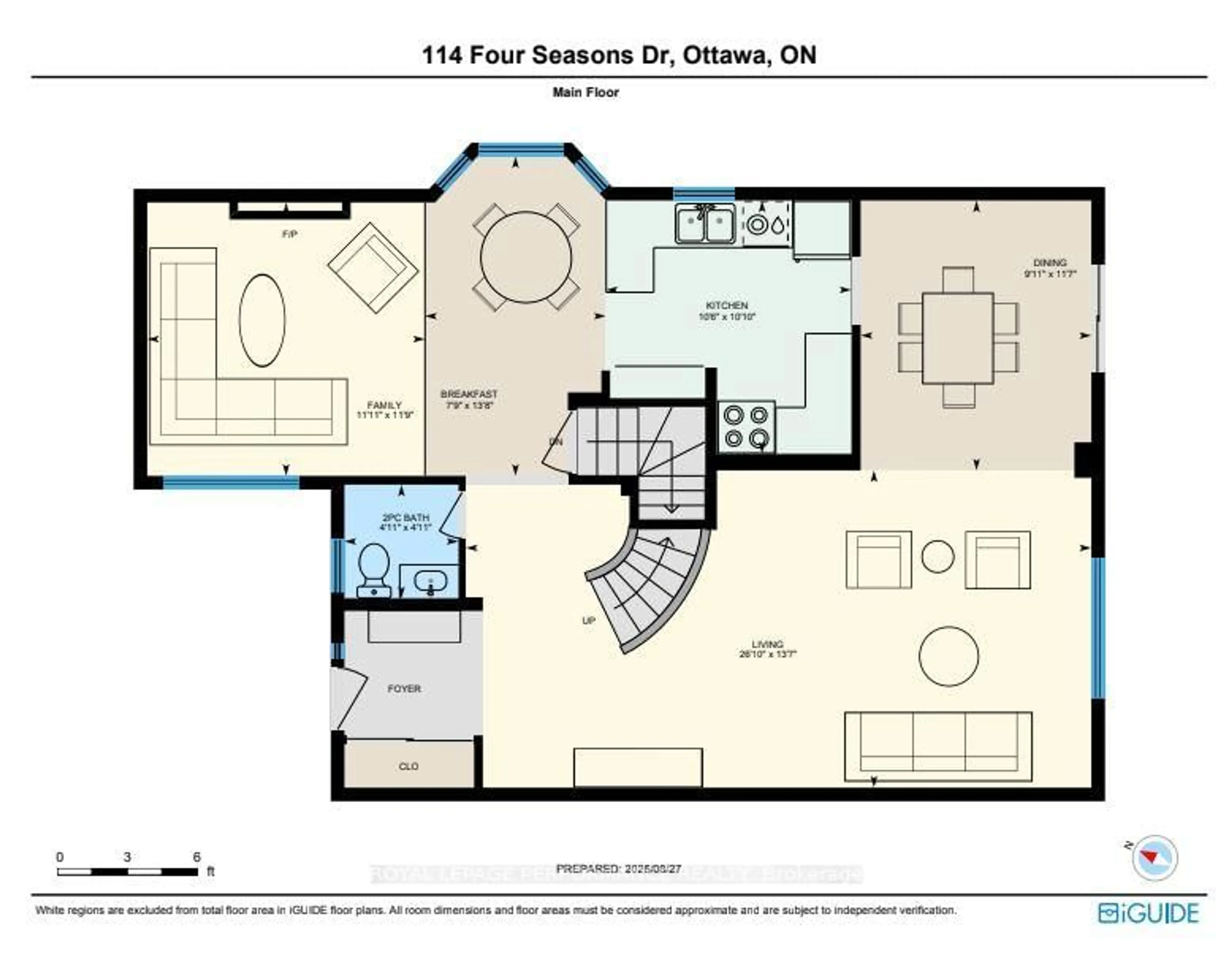 Floor plan for 114 Four Seasons Dr, Ottawa Ontario K2E 7S1
