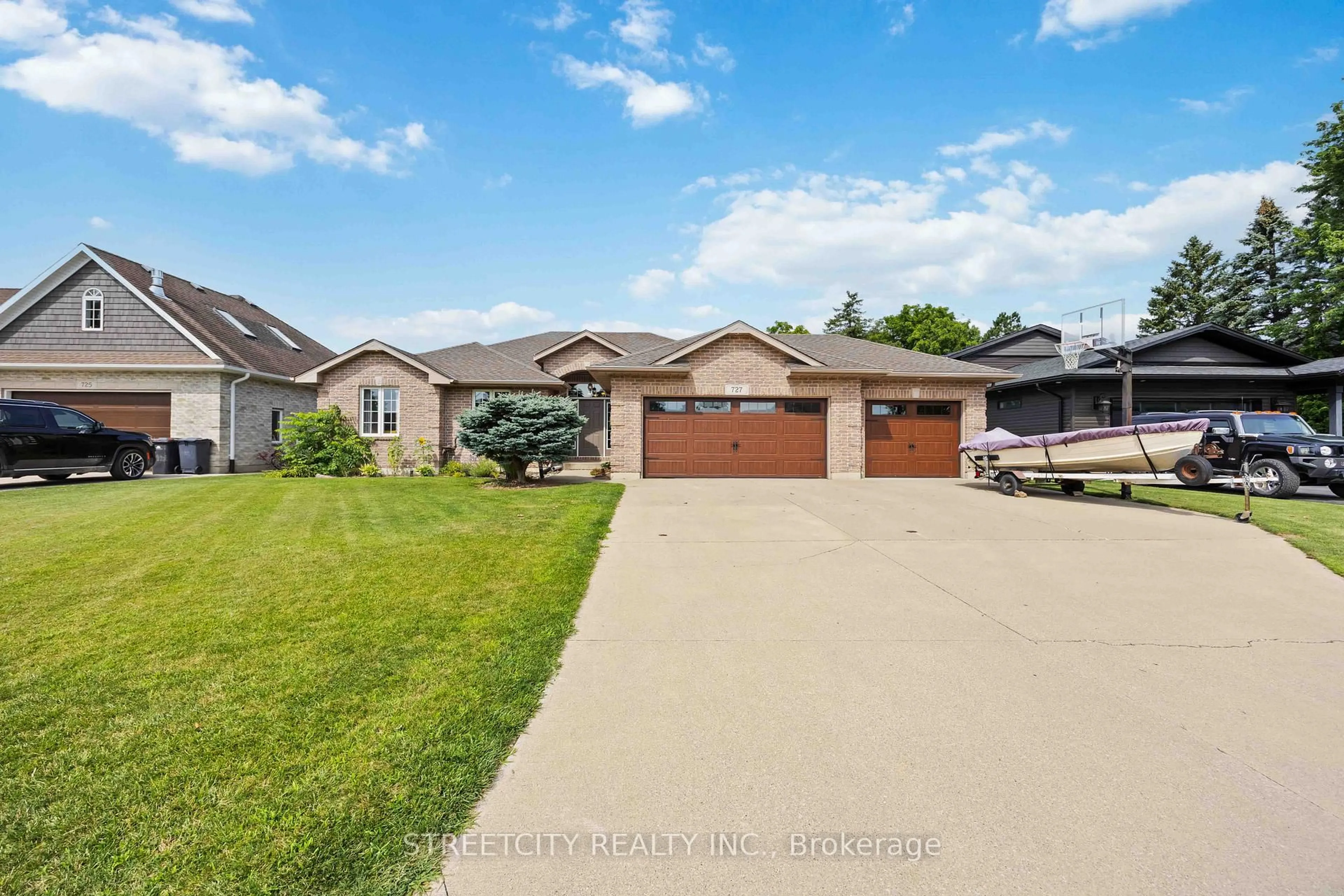 A pic from outside/outdoor area/front of a property/back of a property/a pic from drone, water/lake/river/ocean view for 727 Norman St, Plympton-Wyoming Ontario N0N 1T0