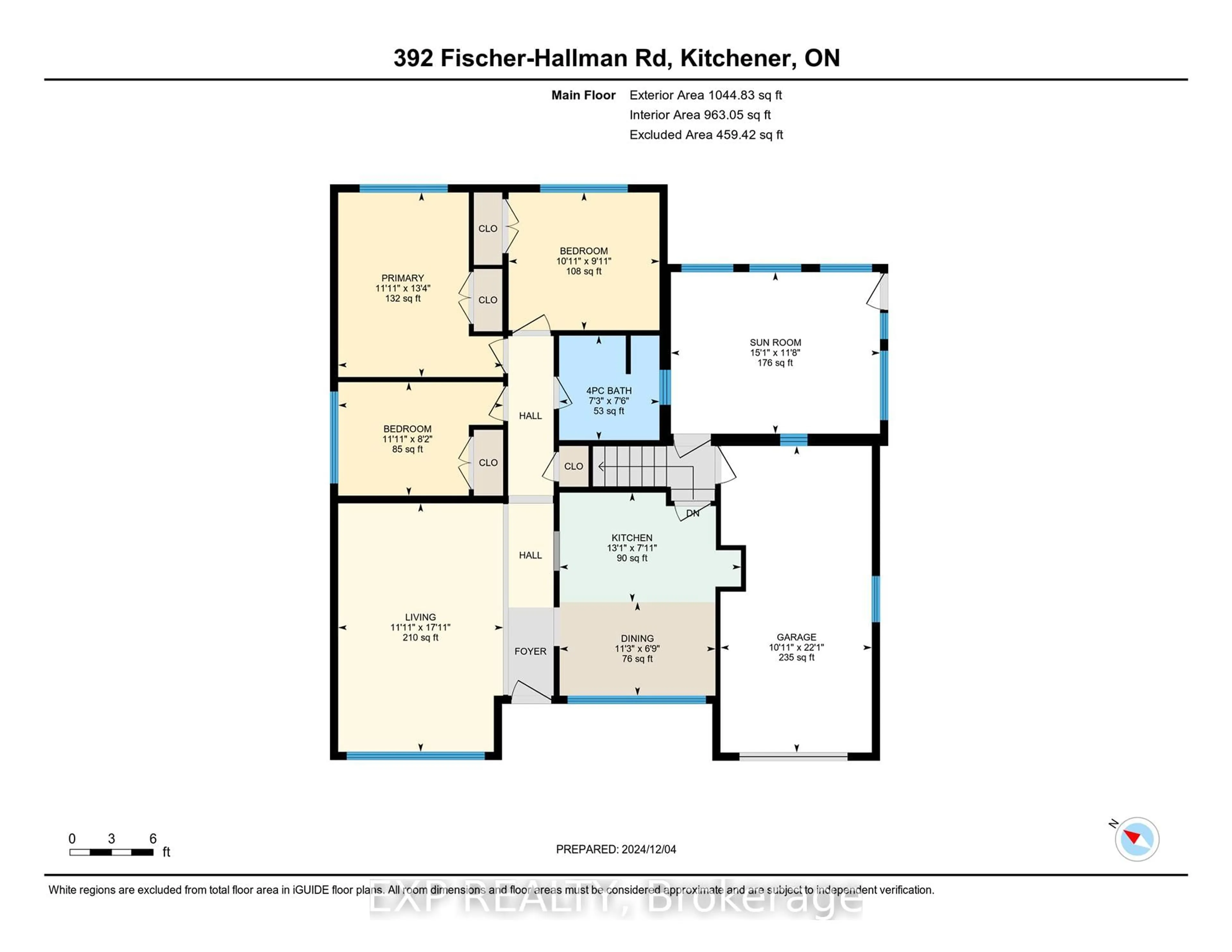 Floor plan for 392 Fischer Hallman Rd, Kitchener Ontario N2M 4Y1