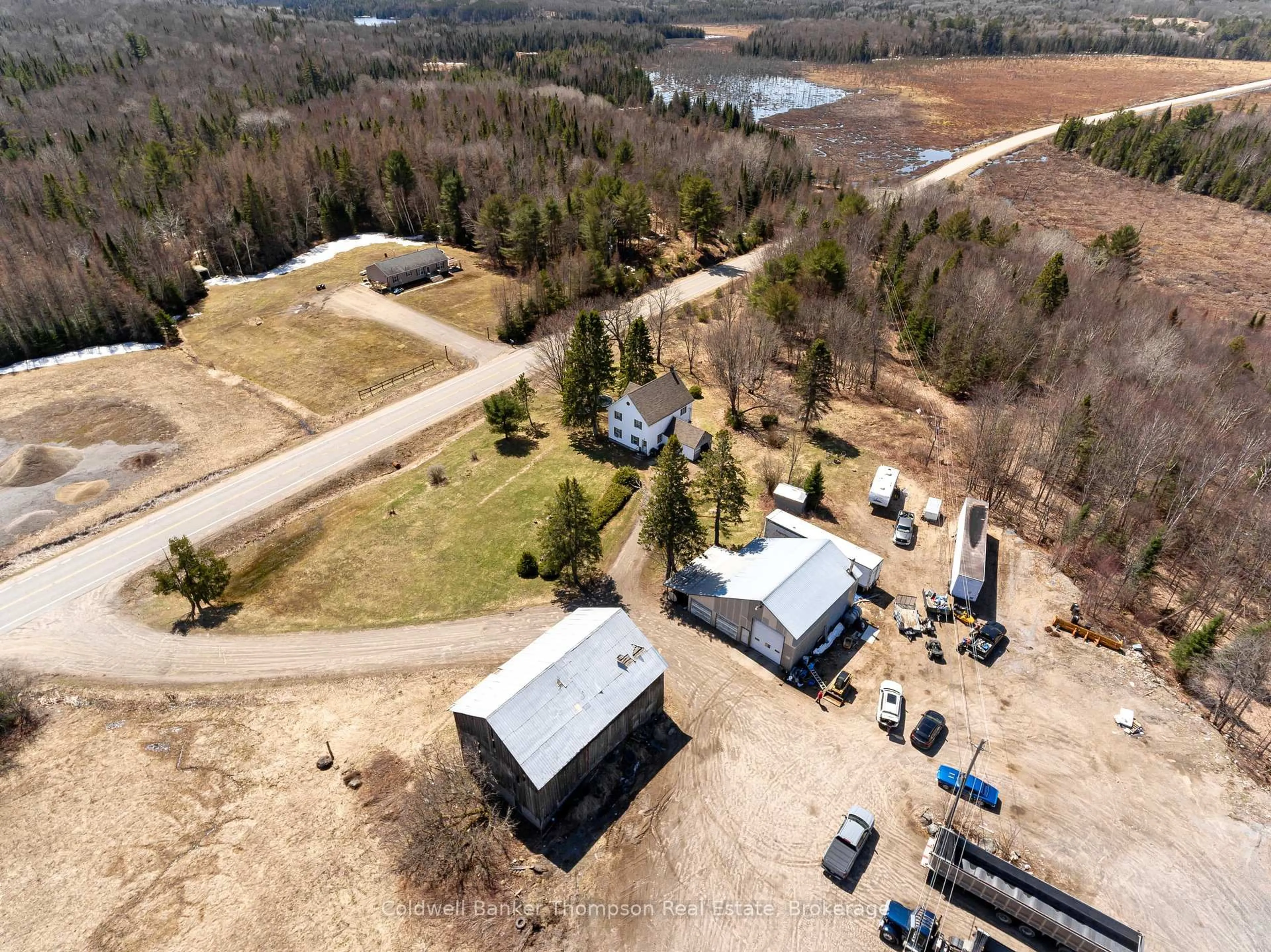A pic from outside/outdoor area/front of a property/back of a property/a pic from drone, building for 1764 518 Highway, McMurrich/Monteith Ontario P0A 1Y0