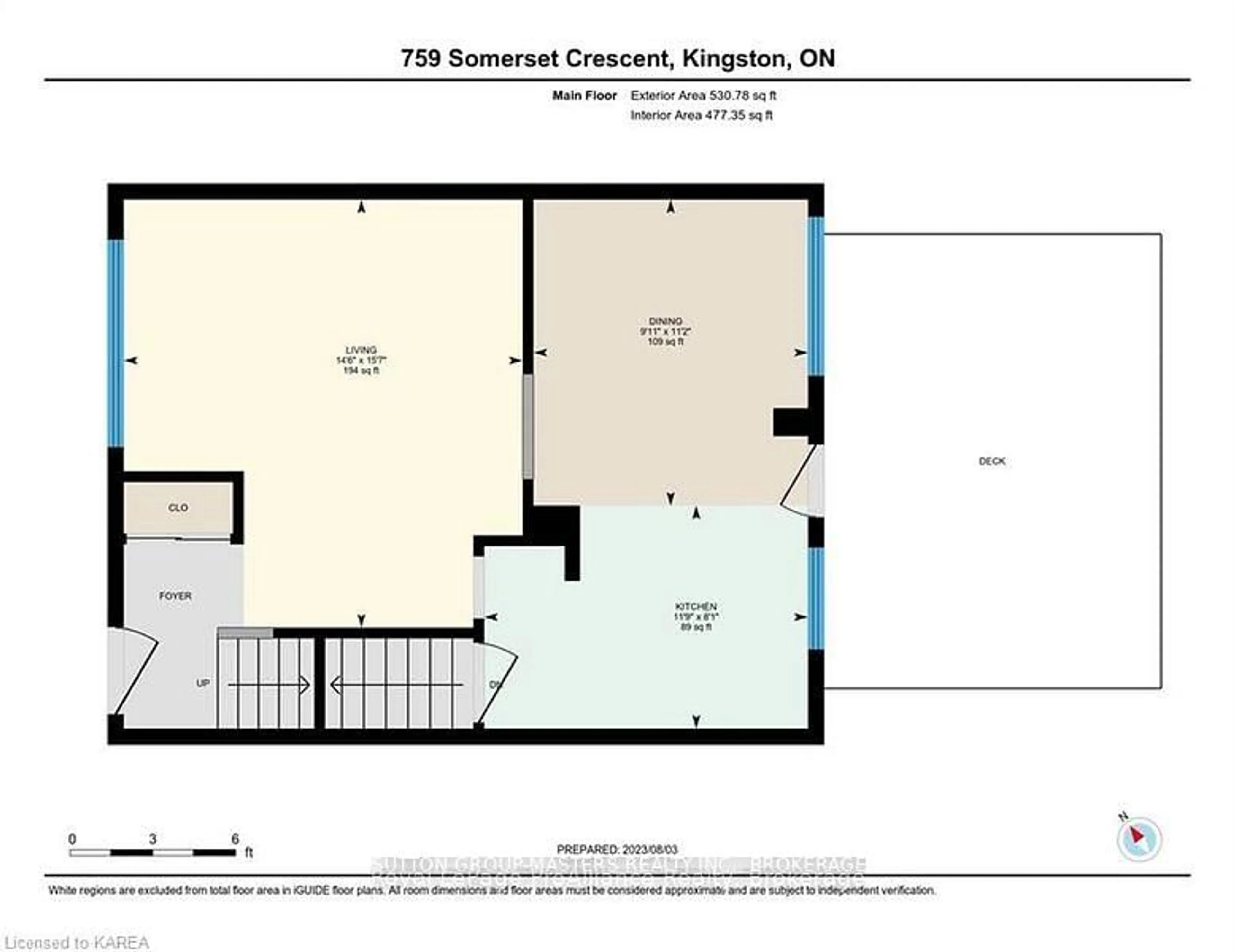 Floor plan for 759 Somerset Cres, Kingston Ontario K7P 1G3