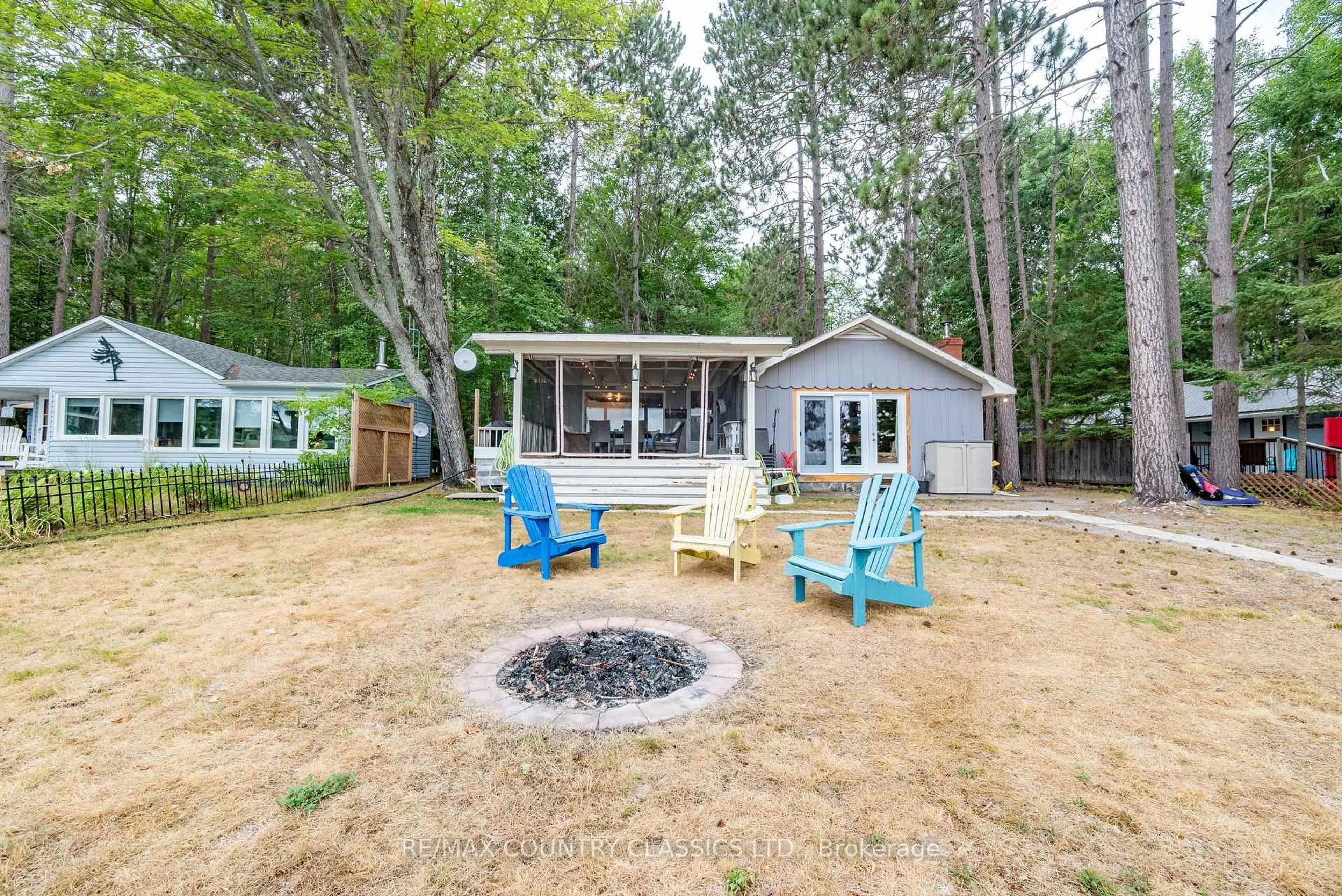 Patio, water/lake/river/ocean view for 1258 Kamaniskeg Lake Rd, Combermere Ontario K0J 1L0
