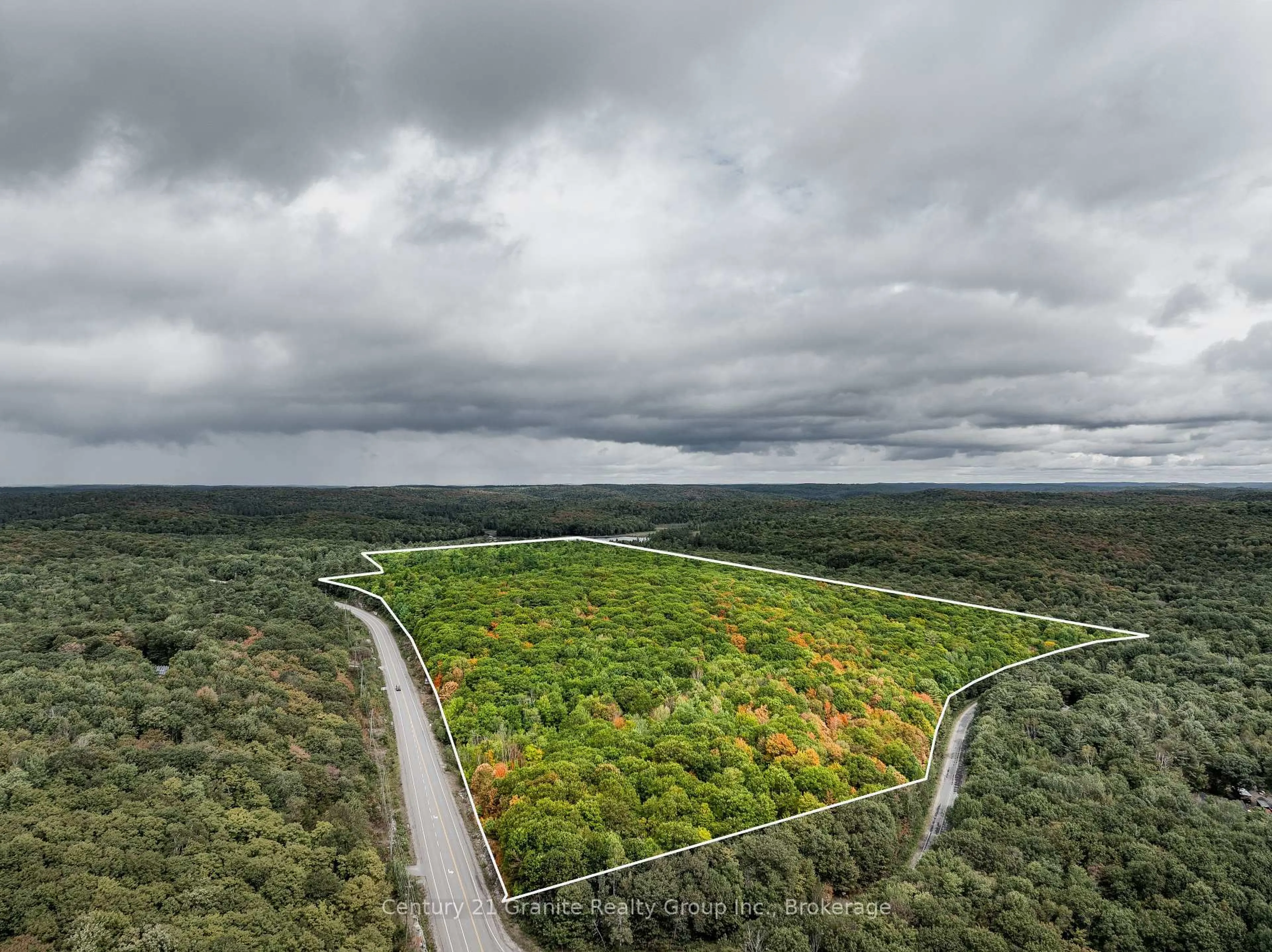 A pic from outside/outdoor area/front of a property/back of a property/a pic from drone, forest/trees view for 17812 Highway 35, Algonquin Highlands Ontario K0M 1S0
