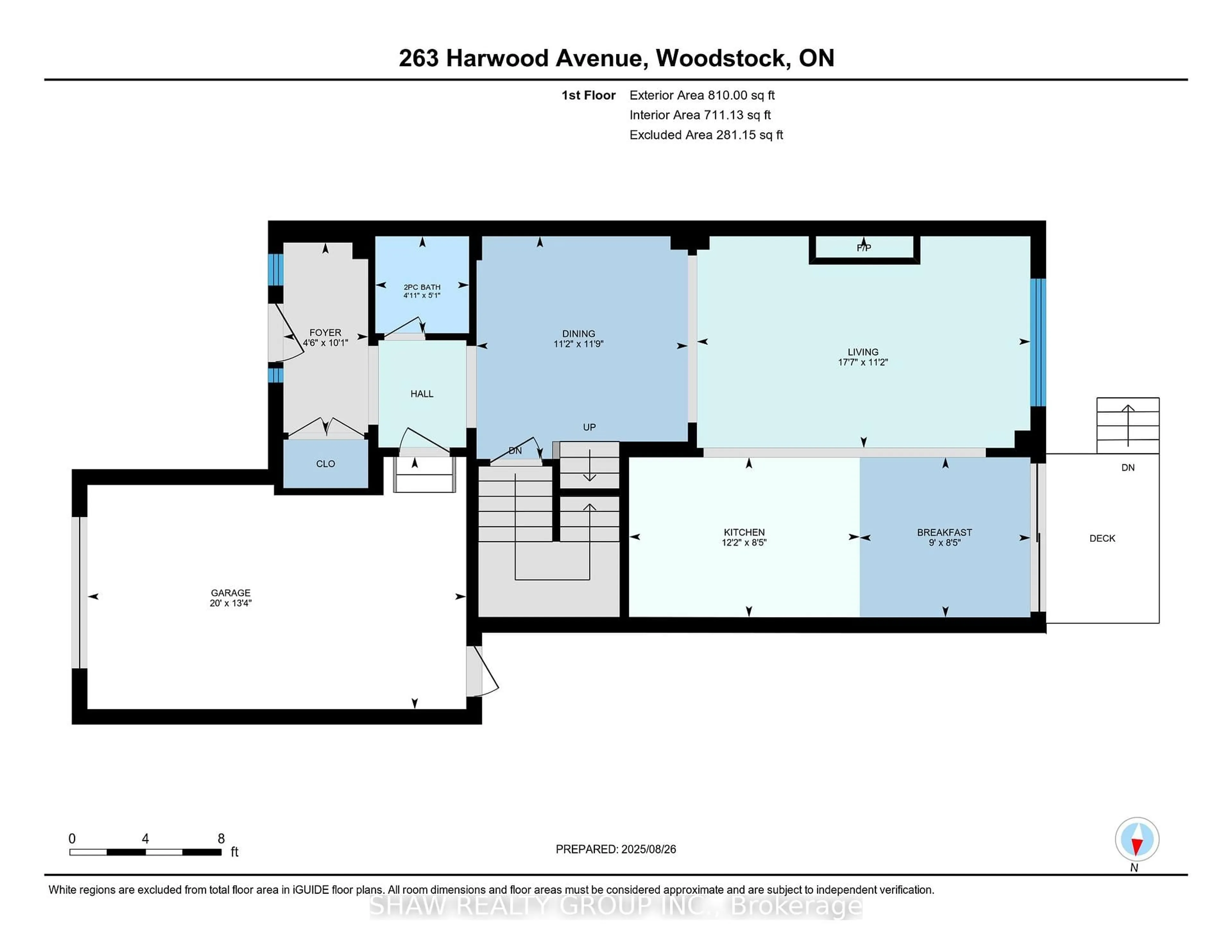 Floor plan for 263 Harwood Ave, Woodstock Ontario N4T 0P3