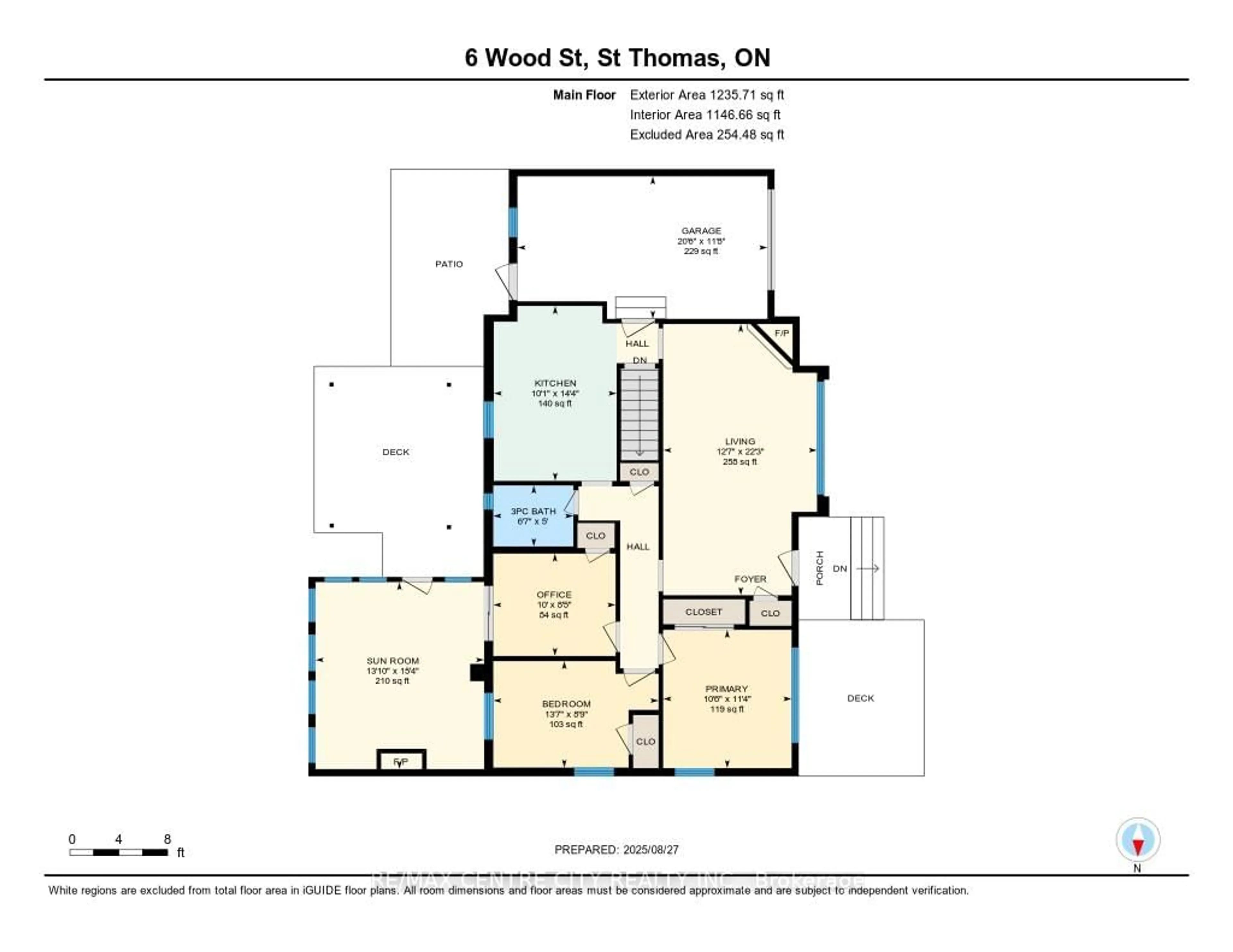 Floor plan for 6 Wood St, St. Thomas Ontario N5R 4K9