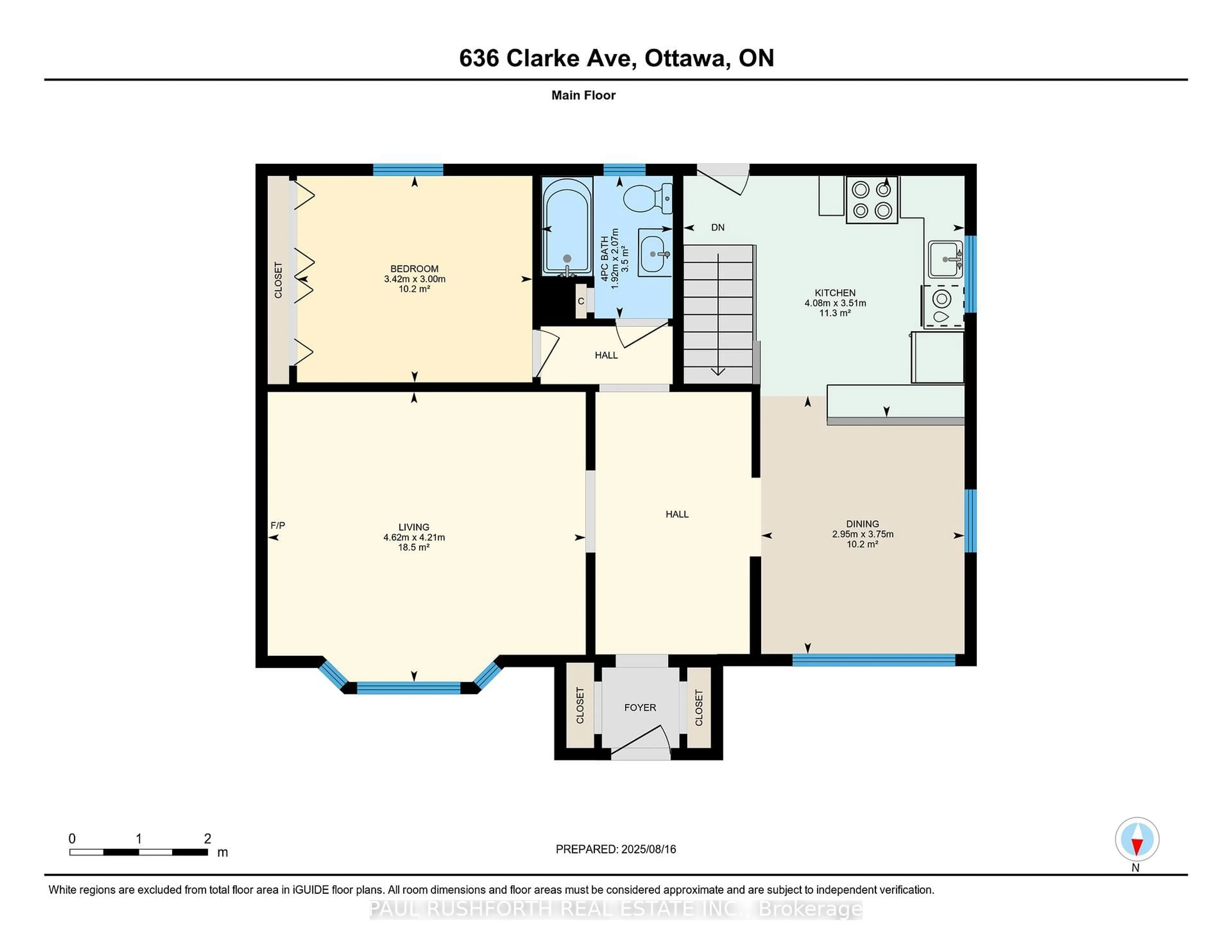 Floor plan for 636 Clarke Ave, Ottawa Ontario K1K 0Y5