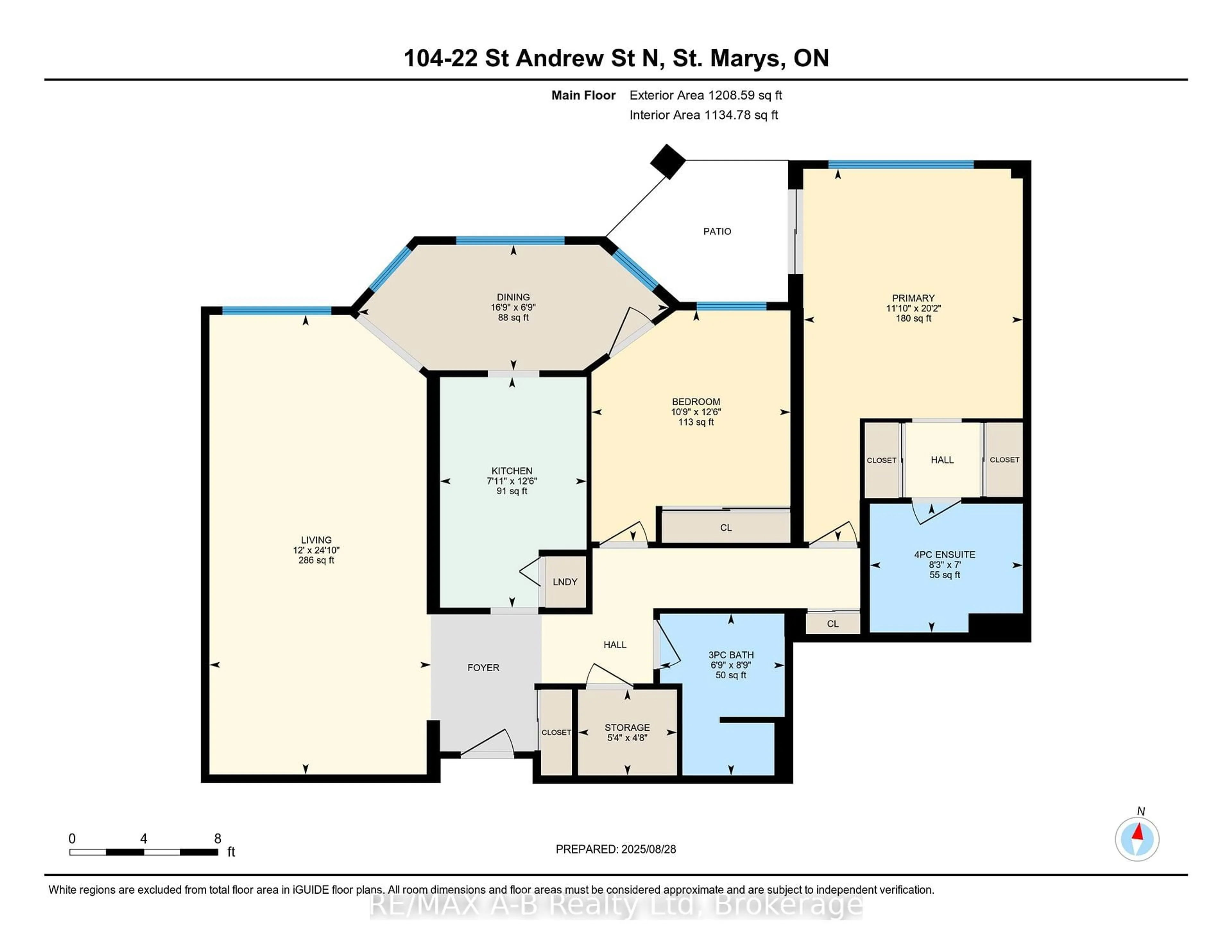 Floor plan for 22 ST. ANDREW St #104, St. Marys Ontario N4X 1C5