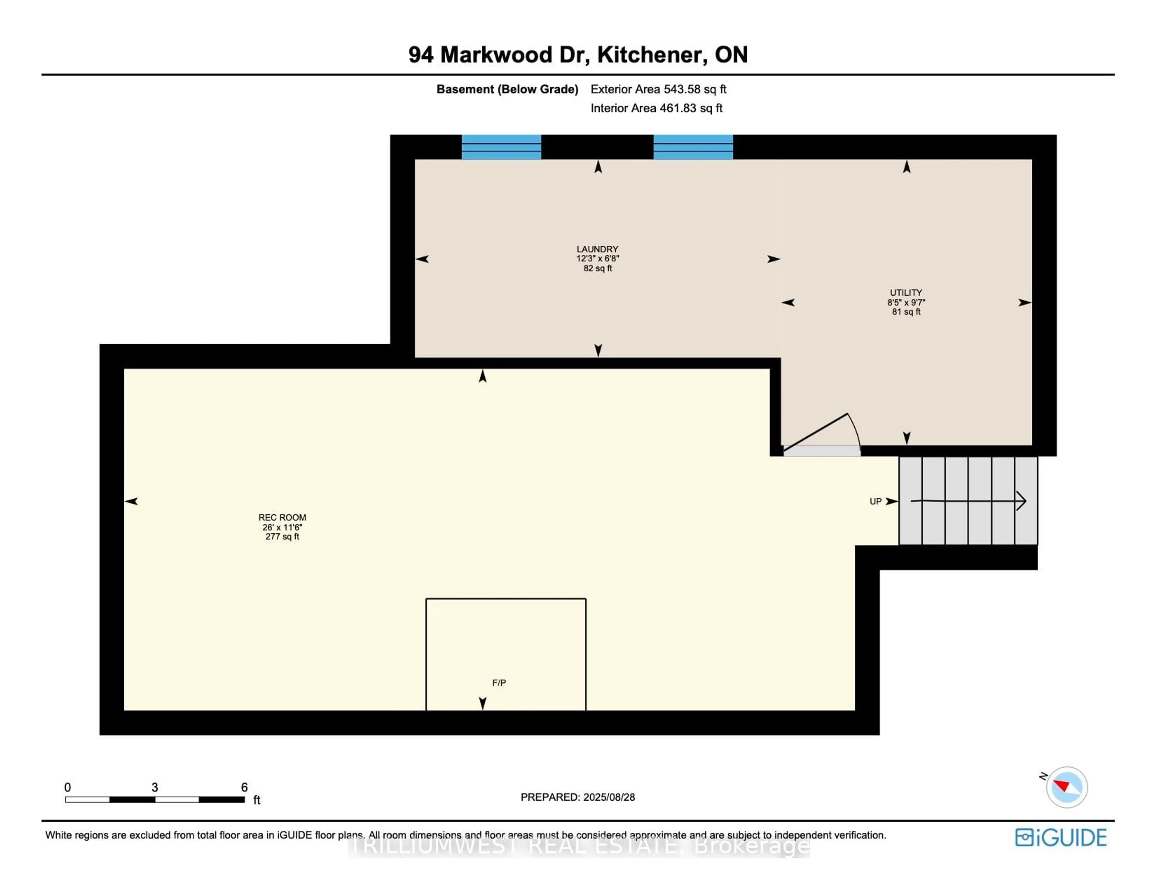 Floor plan for 94 Markwood Dr, Kitchener Ontario N2M 2H6