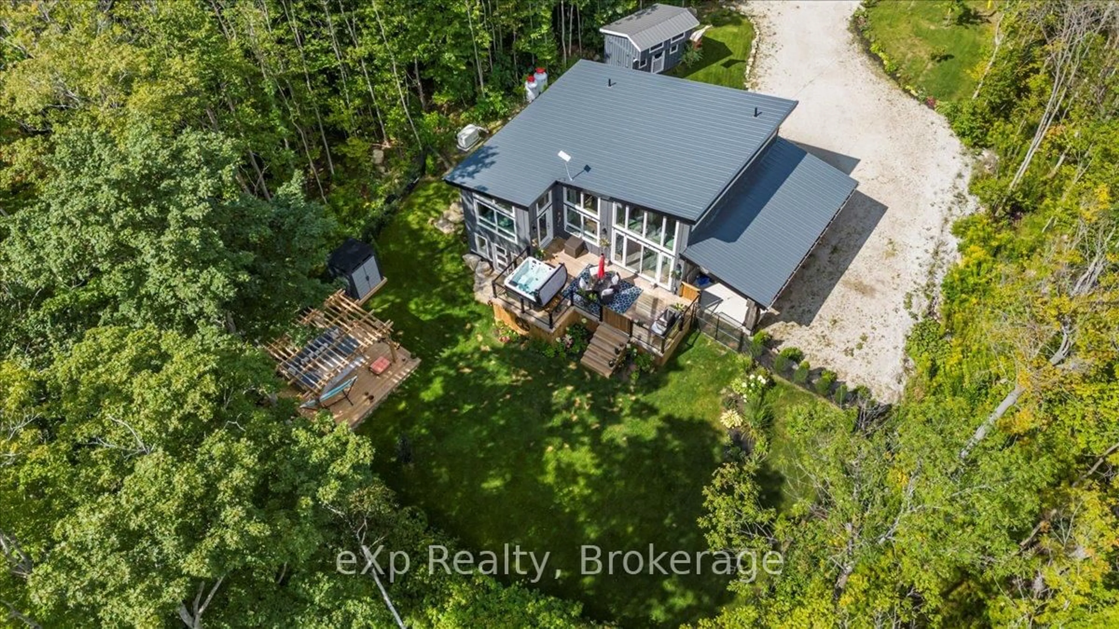 A pic from outside/outdoor area/front of a property/back of a property/a pic from drone, unknown for 78 Maple Dr, Northern Bruce Peninsula Ontario N0H 1Z0