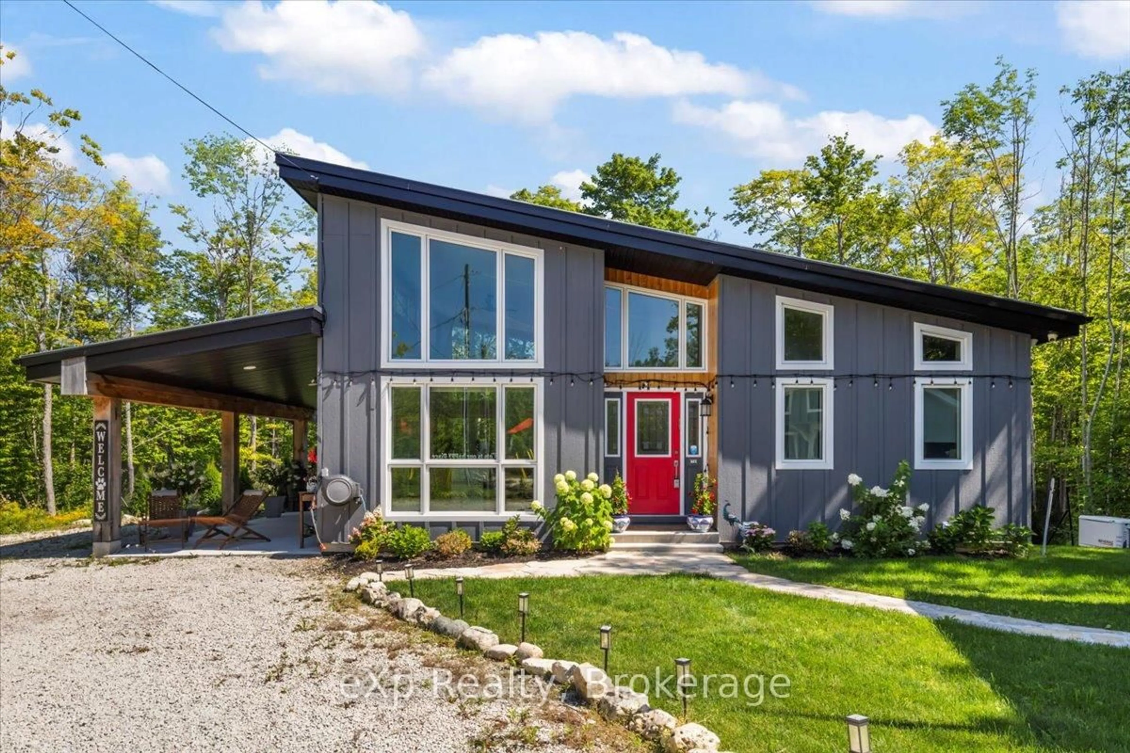 Home with vinyl exterior material, street for 78 Maple Dr, Northern Bruce Peninsula Ontario N0H 1Z0