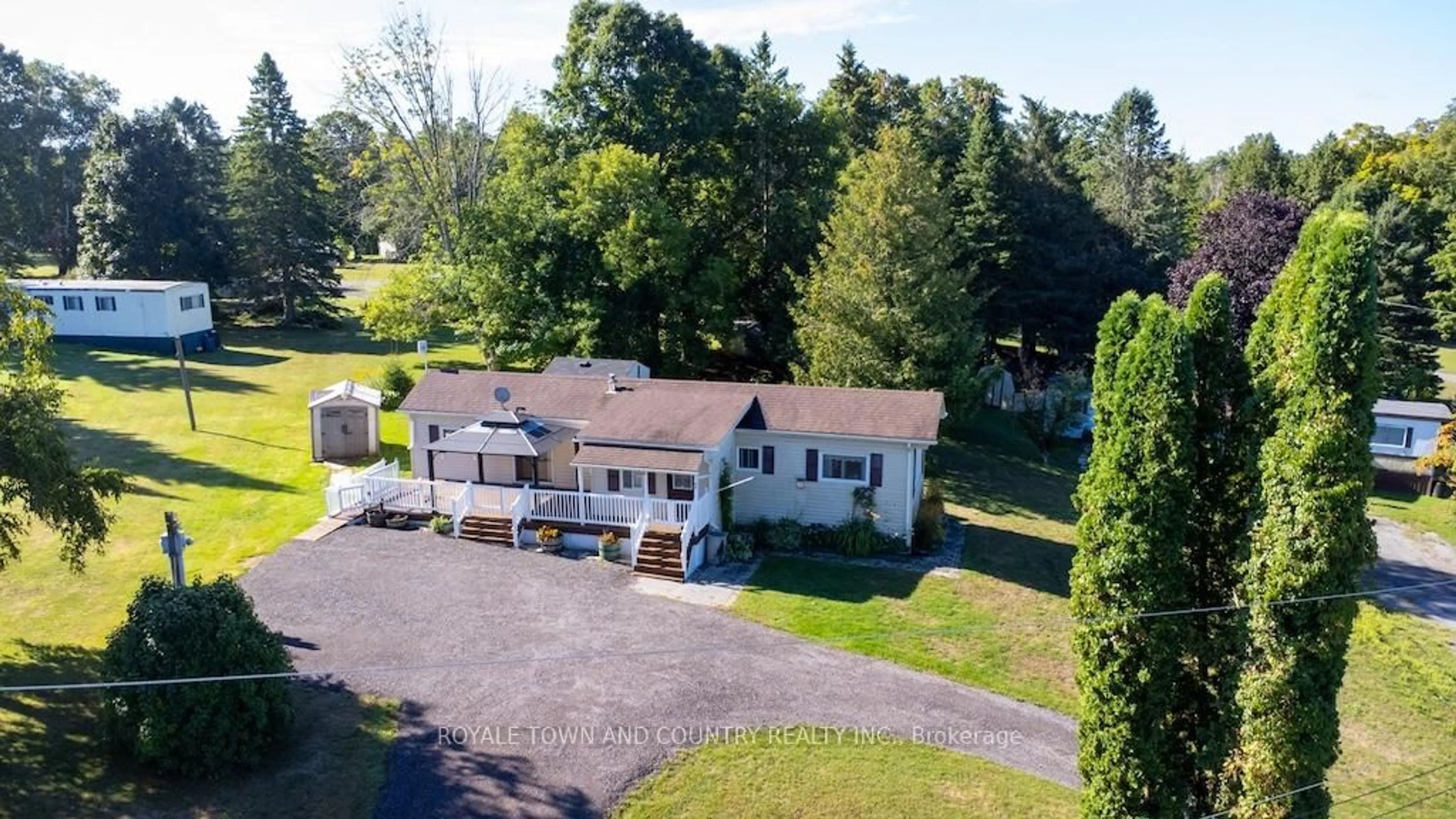 A pic from outside/outdoor area/front of a property/back of a property/a pic from drone, unknown for 7 Marlene Dr, Kawartha Lakes Ontario L0A 1A0
