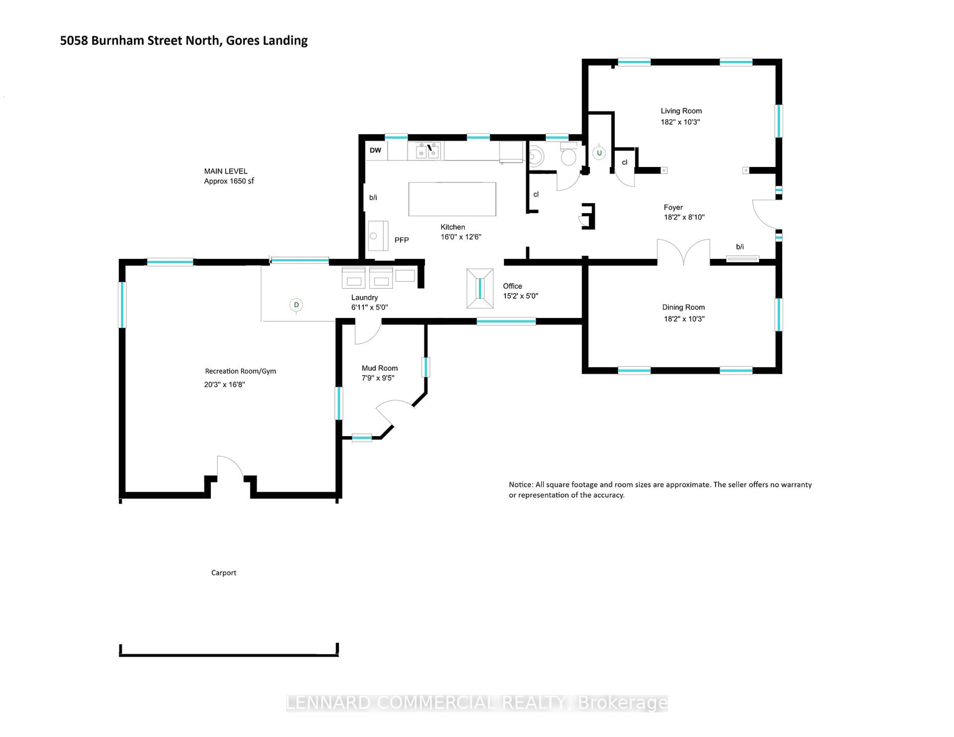 Floor plan for 5058 Burnham St, Hamilton Township Ontario K0K 2E0