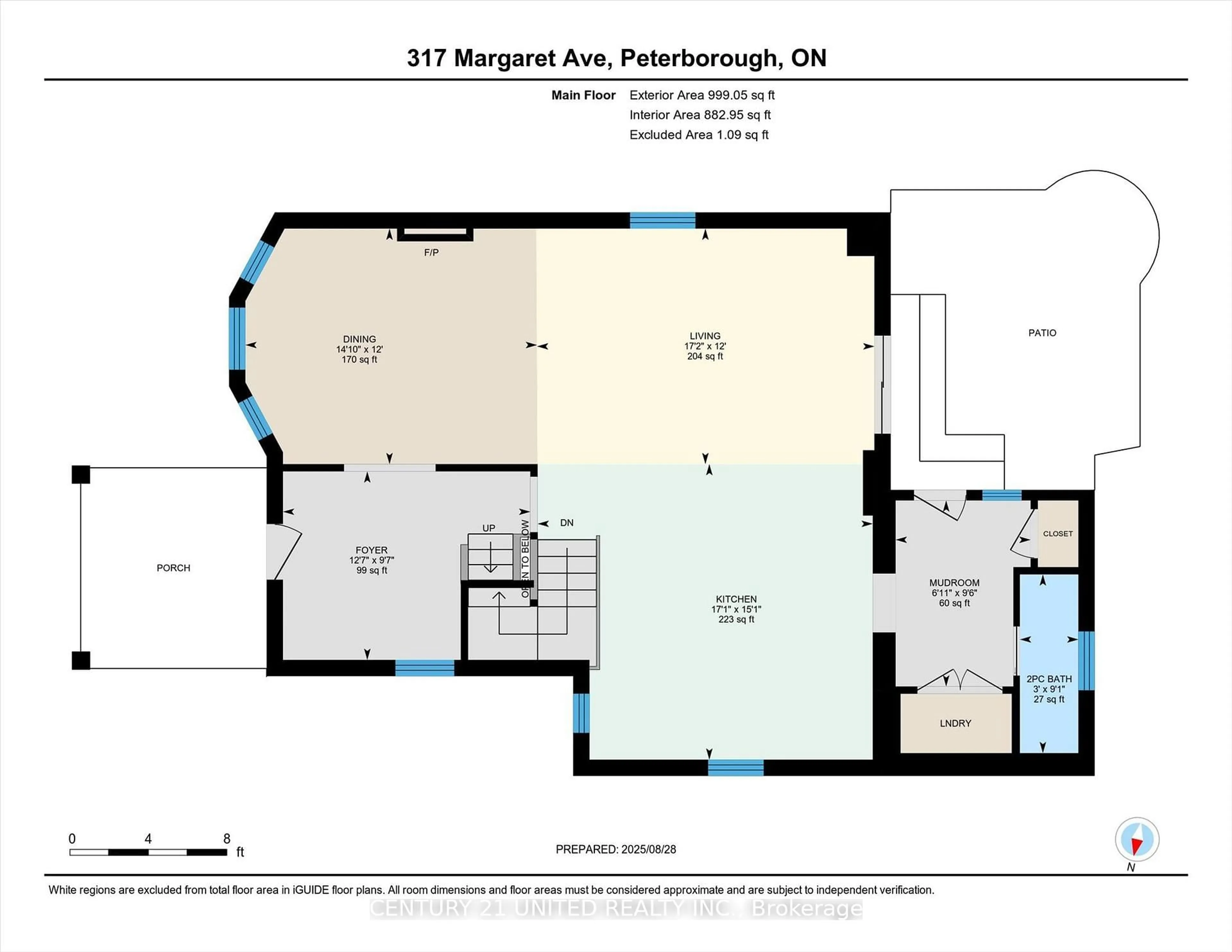 Floor plan for 317 Margaret Ave, Peterborough Ontario K9J 5H1